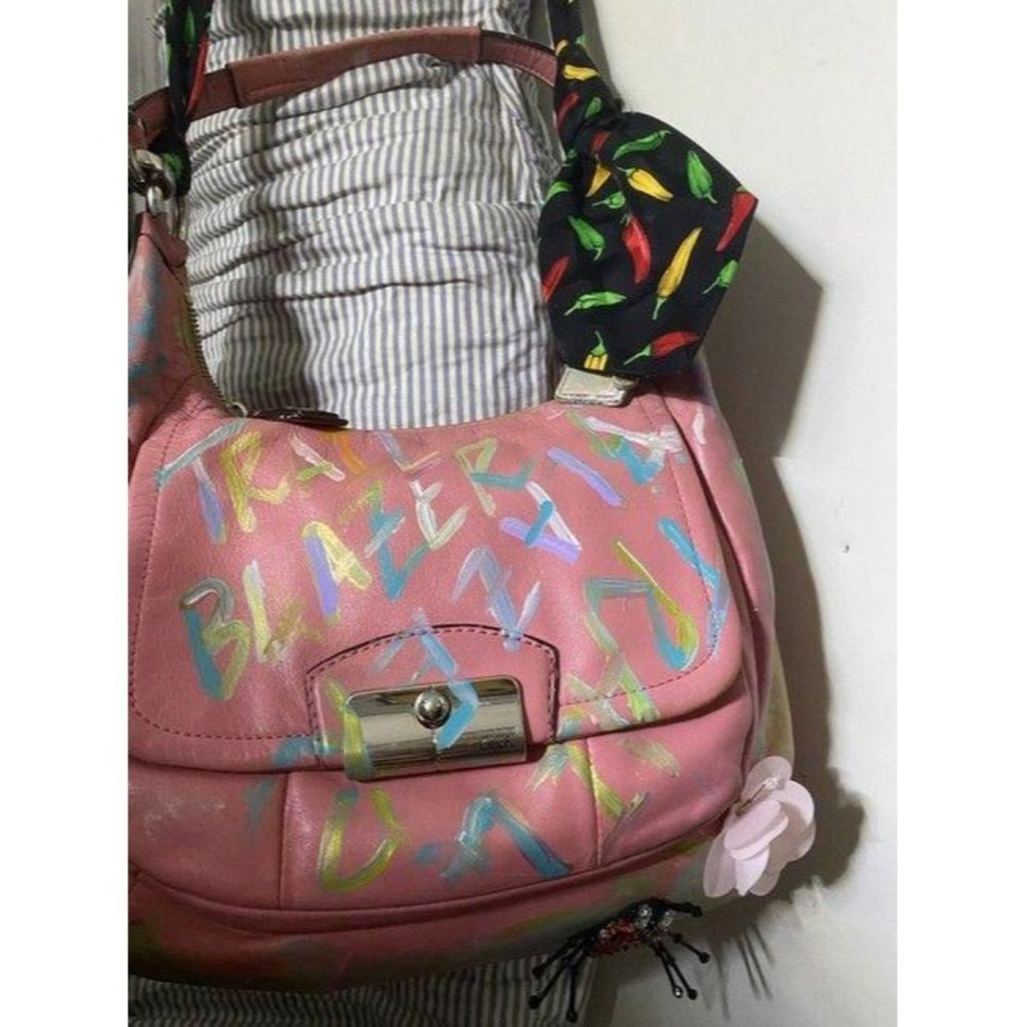 Coach w hand customized by me w applique street ar