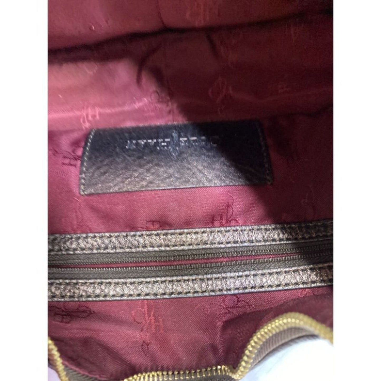 Cole Haan Leather Crossbody Brown Gold Customized