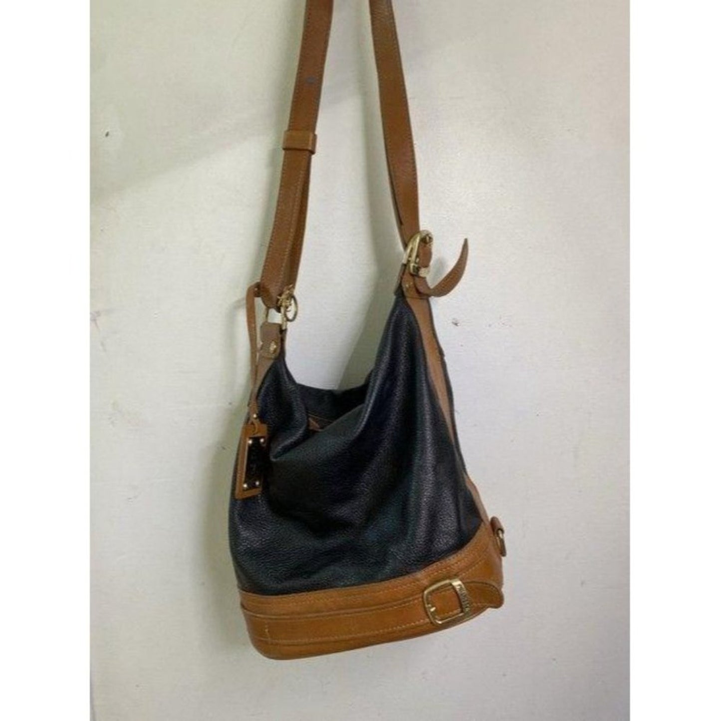 valentina black orange shoulder bag