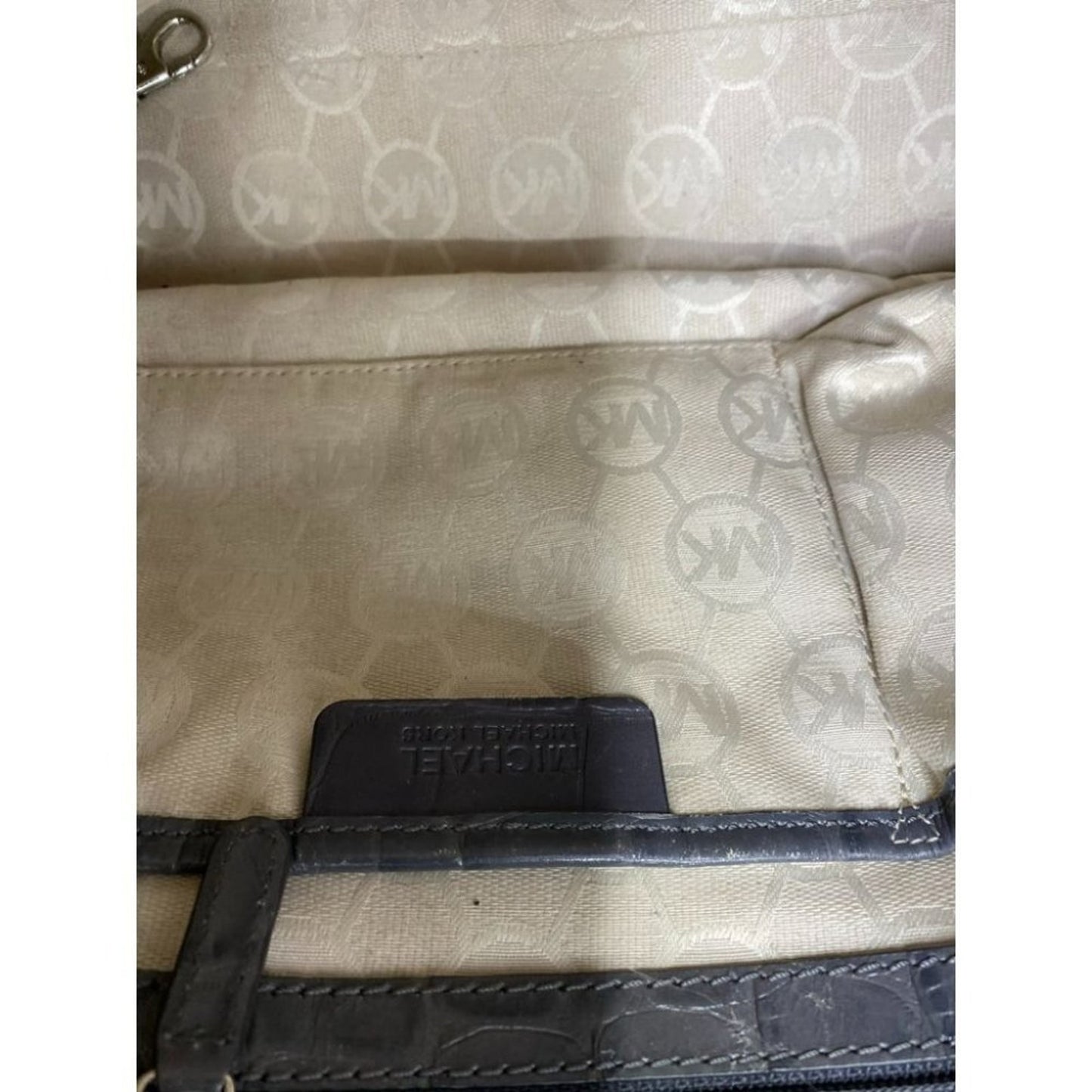 Michael Kors Leather Olive Black Hamilton Bag