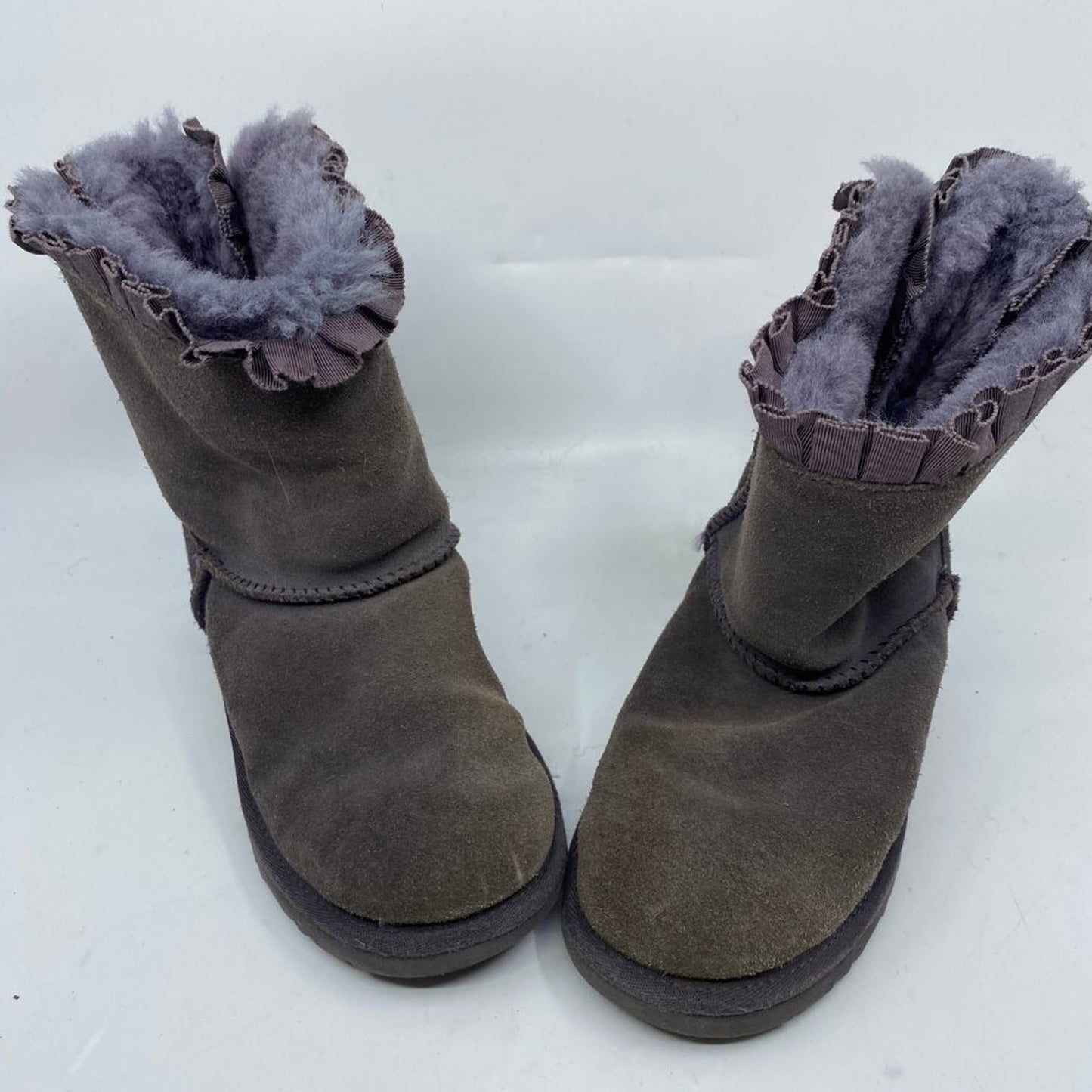 UGG Australia Gray/Purple Ruffled Boots Size 2