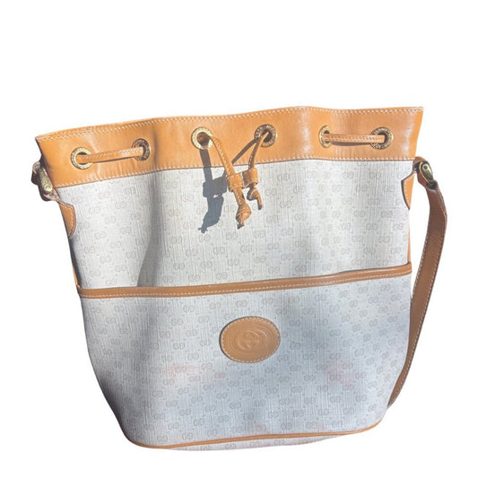 Vintage Gucci GG Canvas Bucket Bag