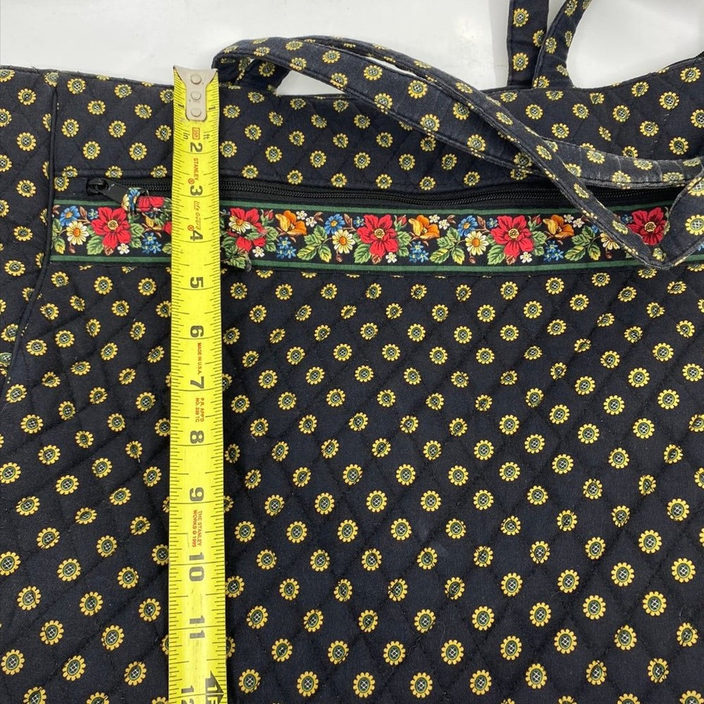 Vera Bradley Black Fabric Large Tote Bag