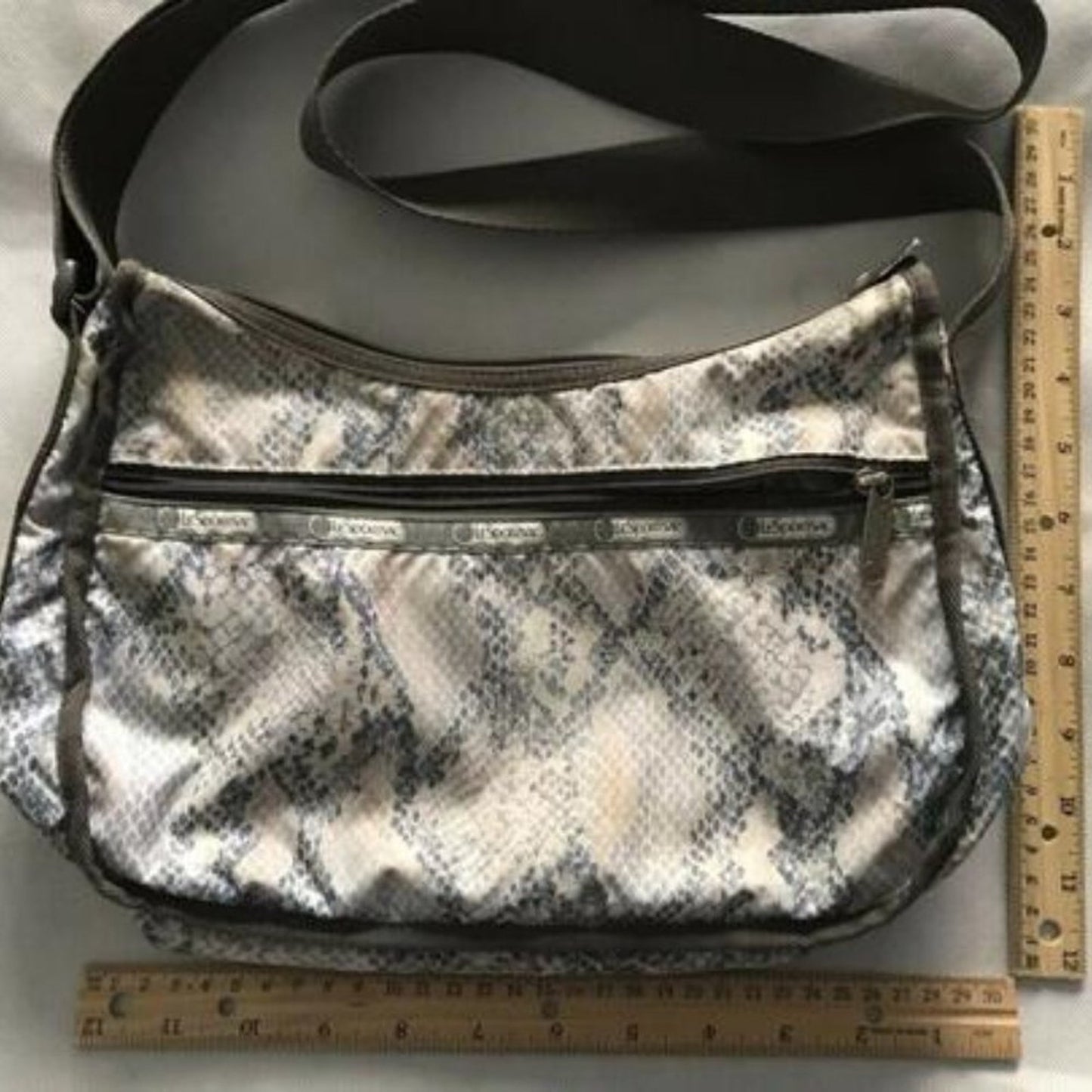 LeSportsac Snake Print Nylon Cross Body Bag