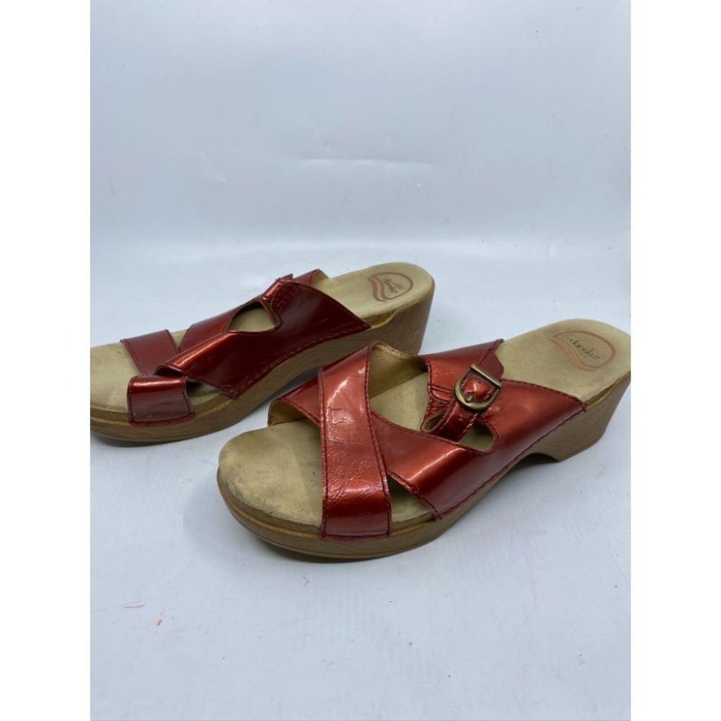 Dansko Red Tan Unisex Mules/Clogs Size 42/11.5