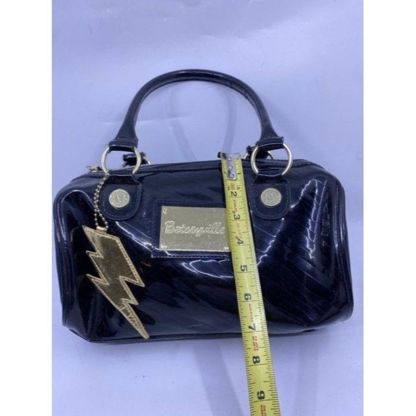 betsey johnson bowling black shoulder bag