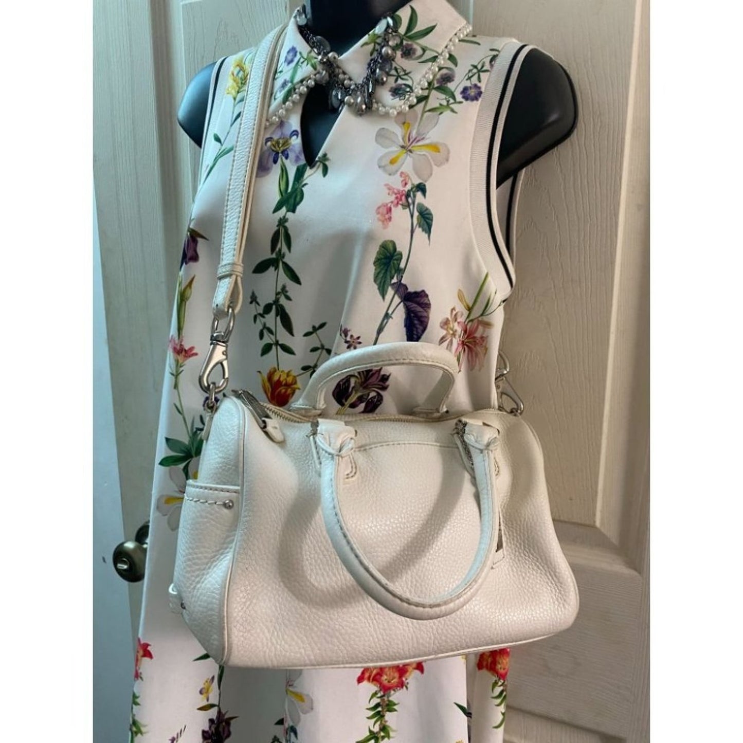 Cole Haan Women's White Leather Crossbody Bag