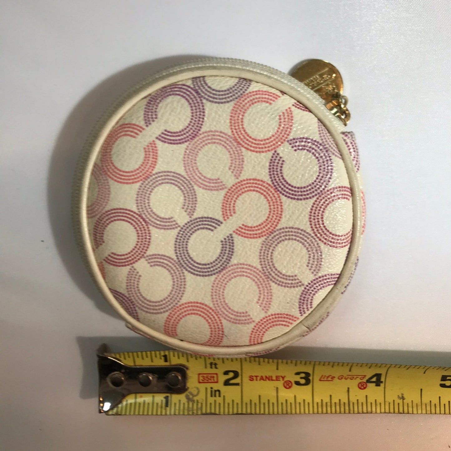 Coach Cream Round Shape Wallet