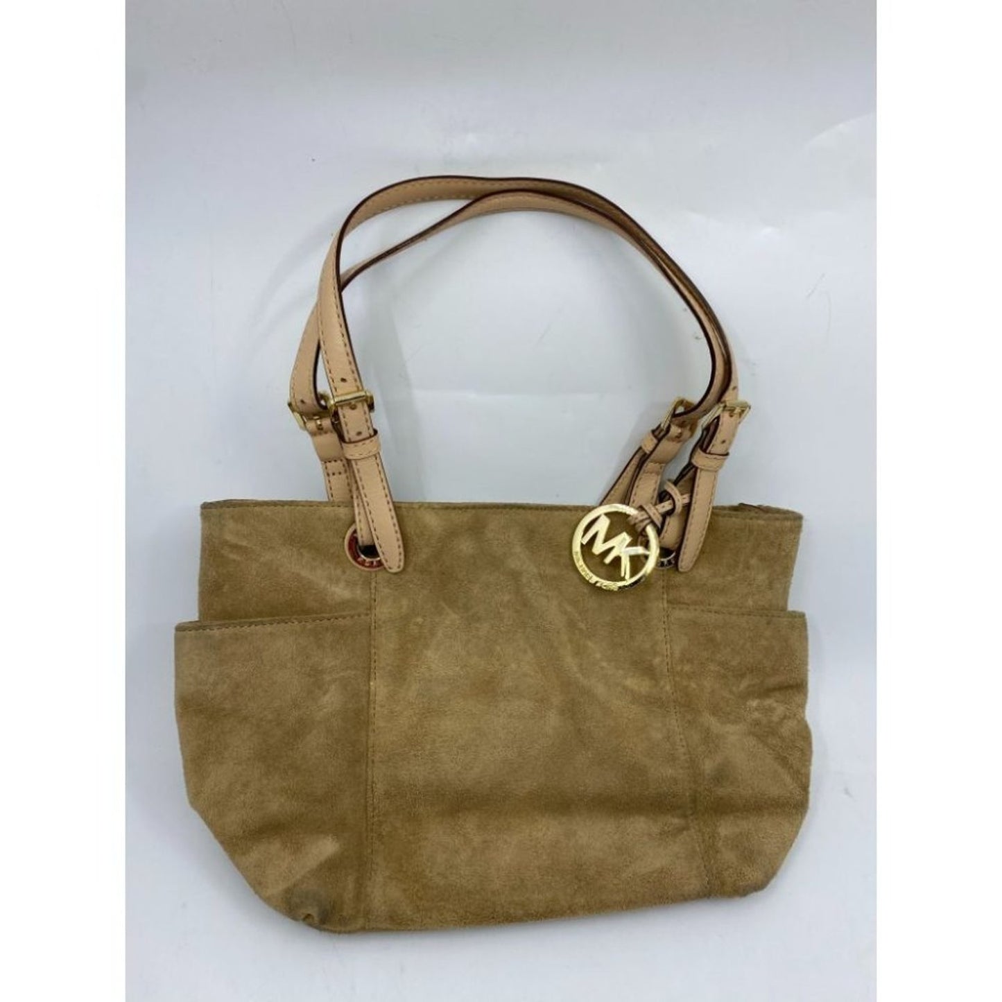 Michael Kors Tan Medium Suede Leather Tote Bag