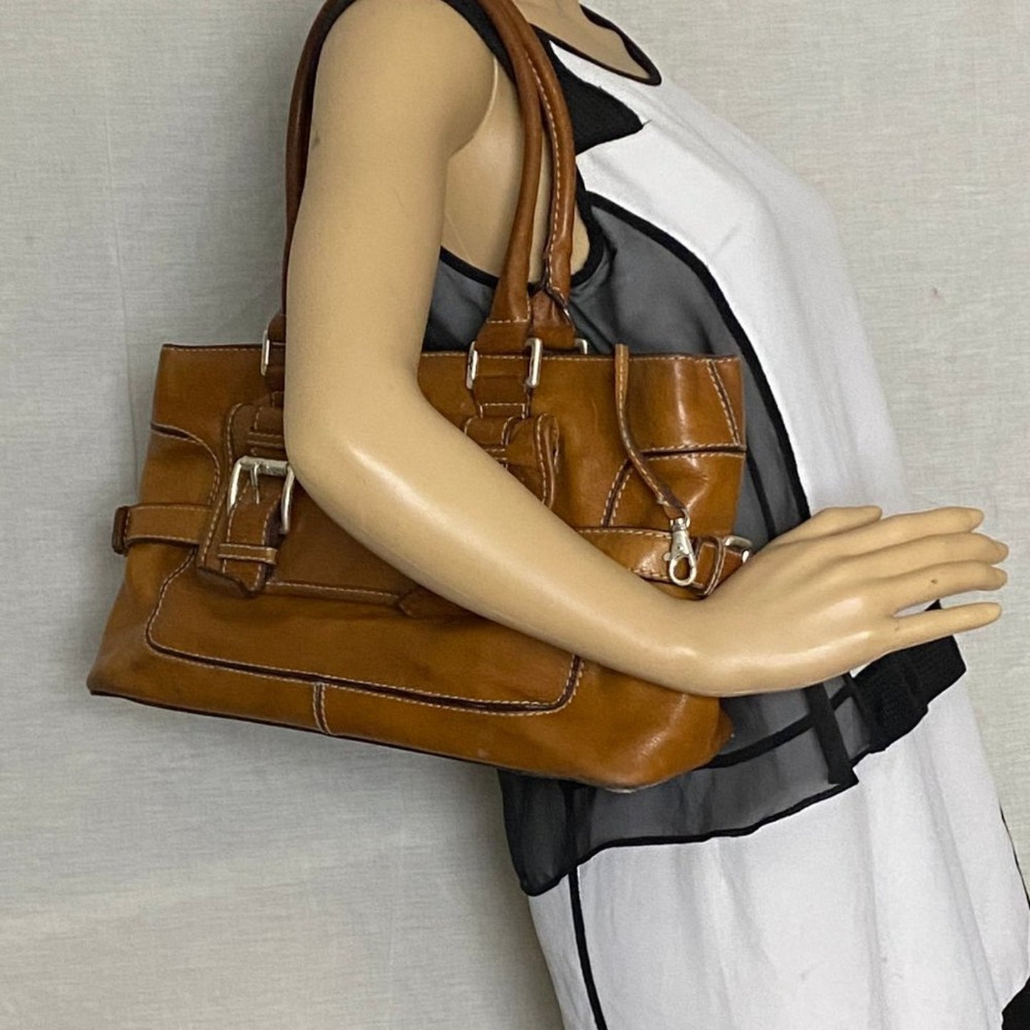 Michael Kors Large Brown Leather Shoulder Bag