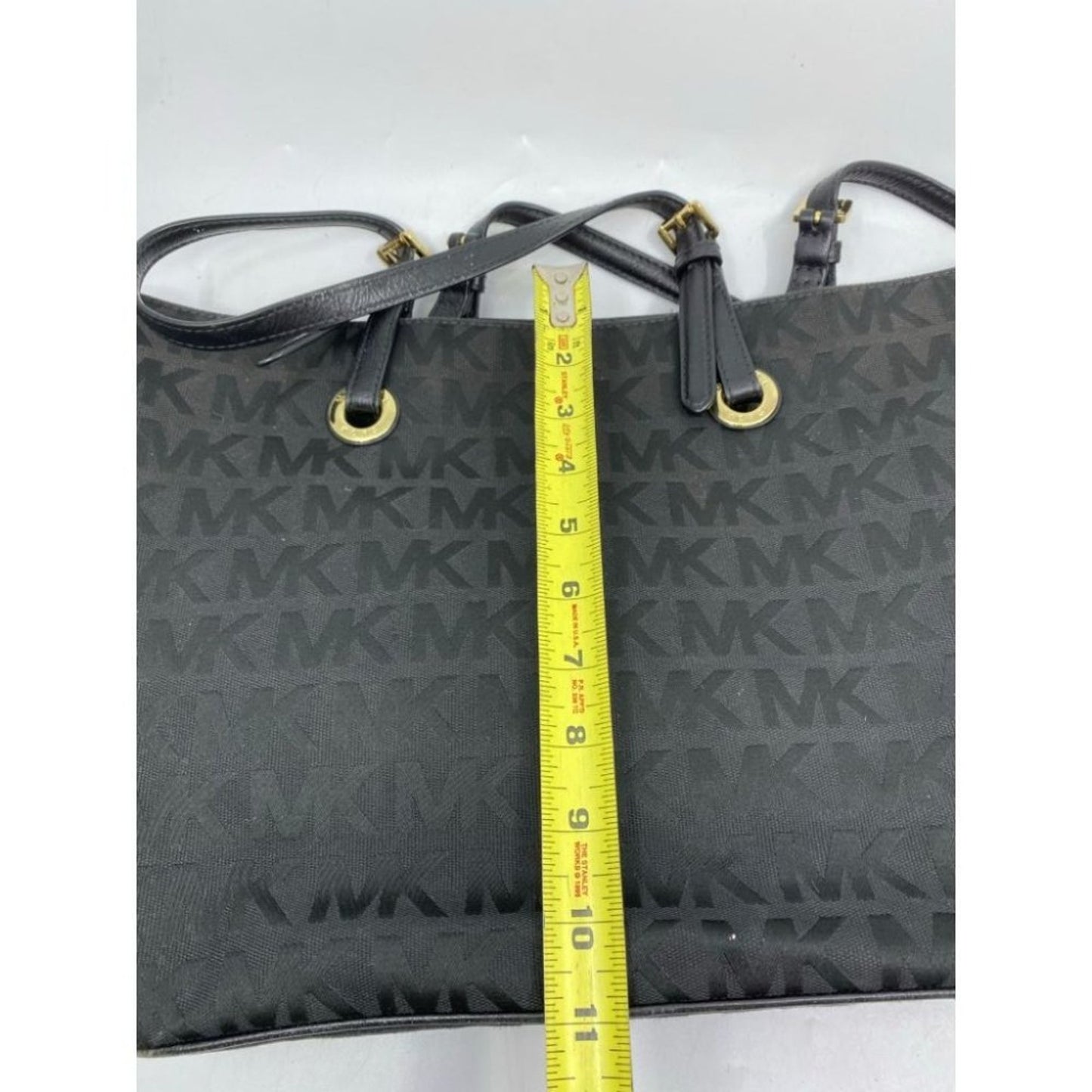 Michael Kors All Over Logo Black Fabric Tote Bag