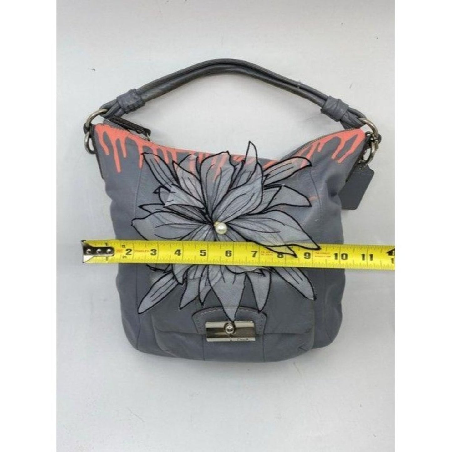 coach w hand customized by me street art gray cora