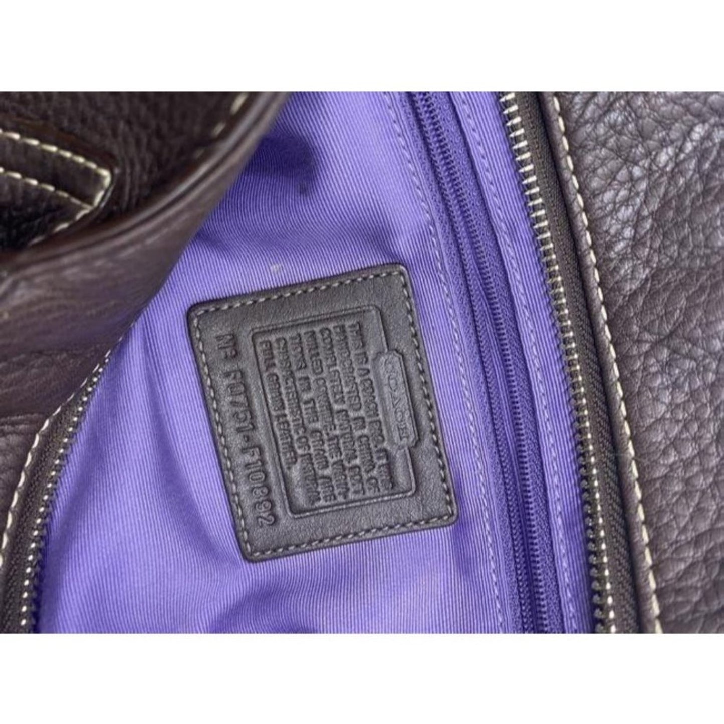 coach medium bag handbag brown leather shoulder ba