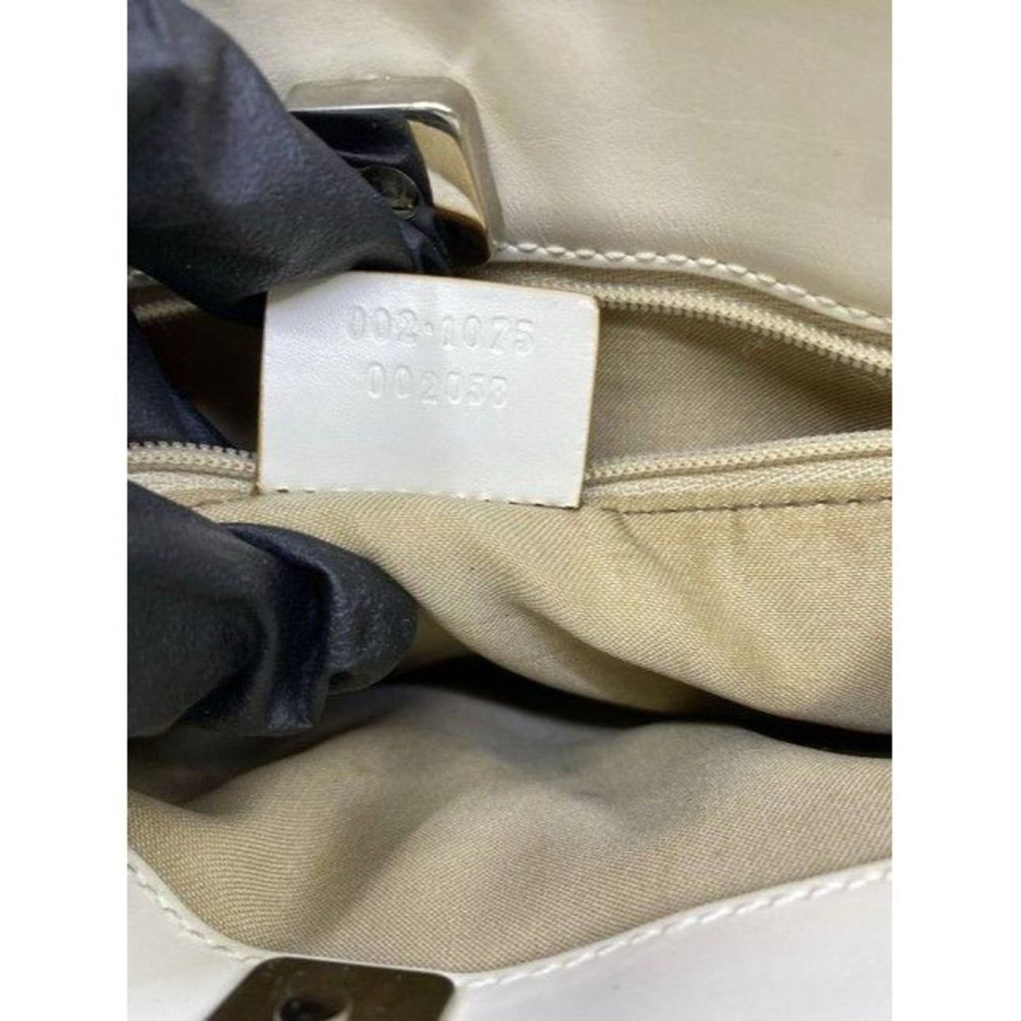 gucci vintage white jacquard fabric shoulder bag