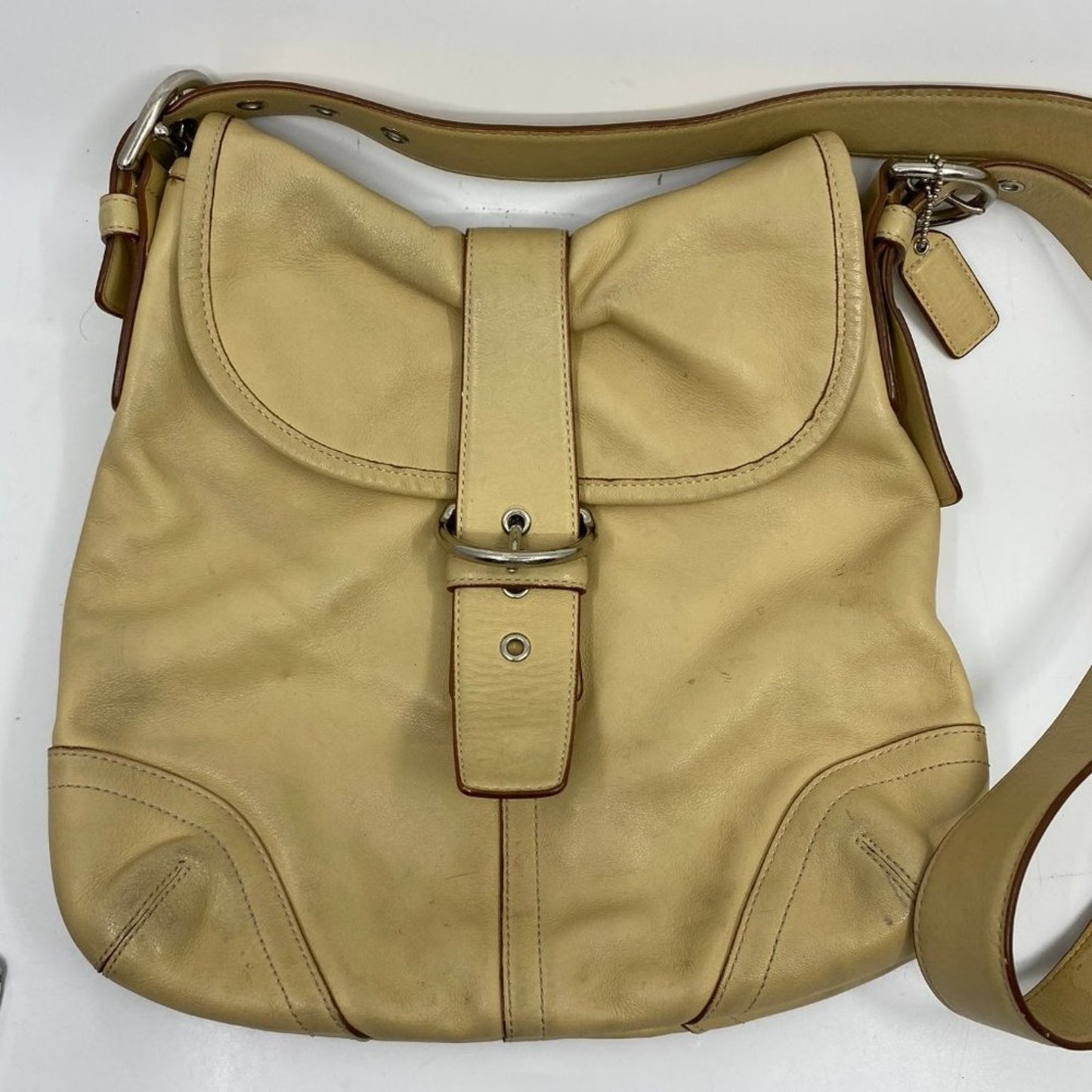 Coach Medium Tan Leather Crossbody Bag