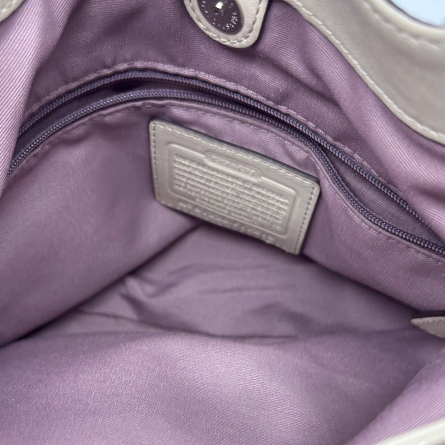 Coach Shimmering Cream Shoulder Bag