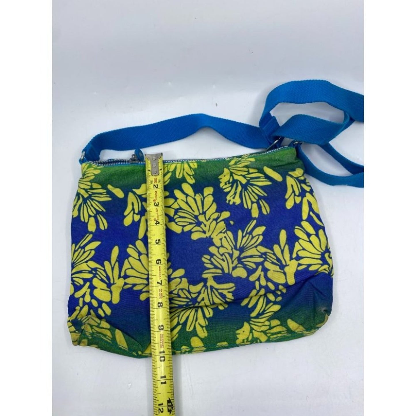 KIPLING Medium Blue Yellow Nylon Crossbody Bag