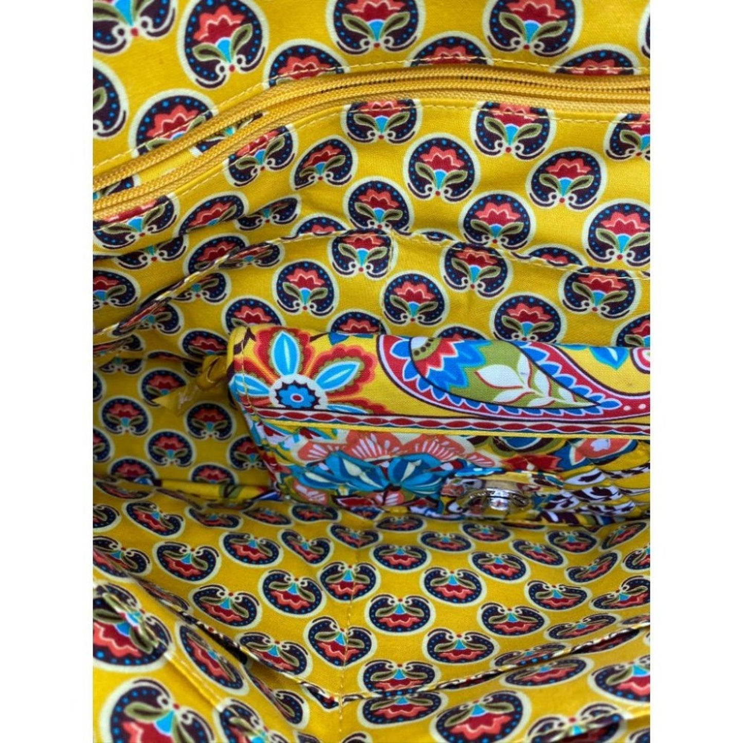 VERA BRADLEY Quilted Tote Bag w/ Wallet Yellow
