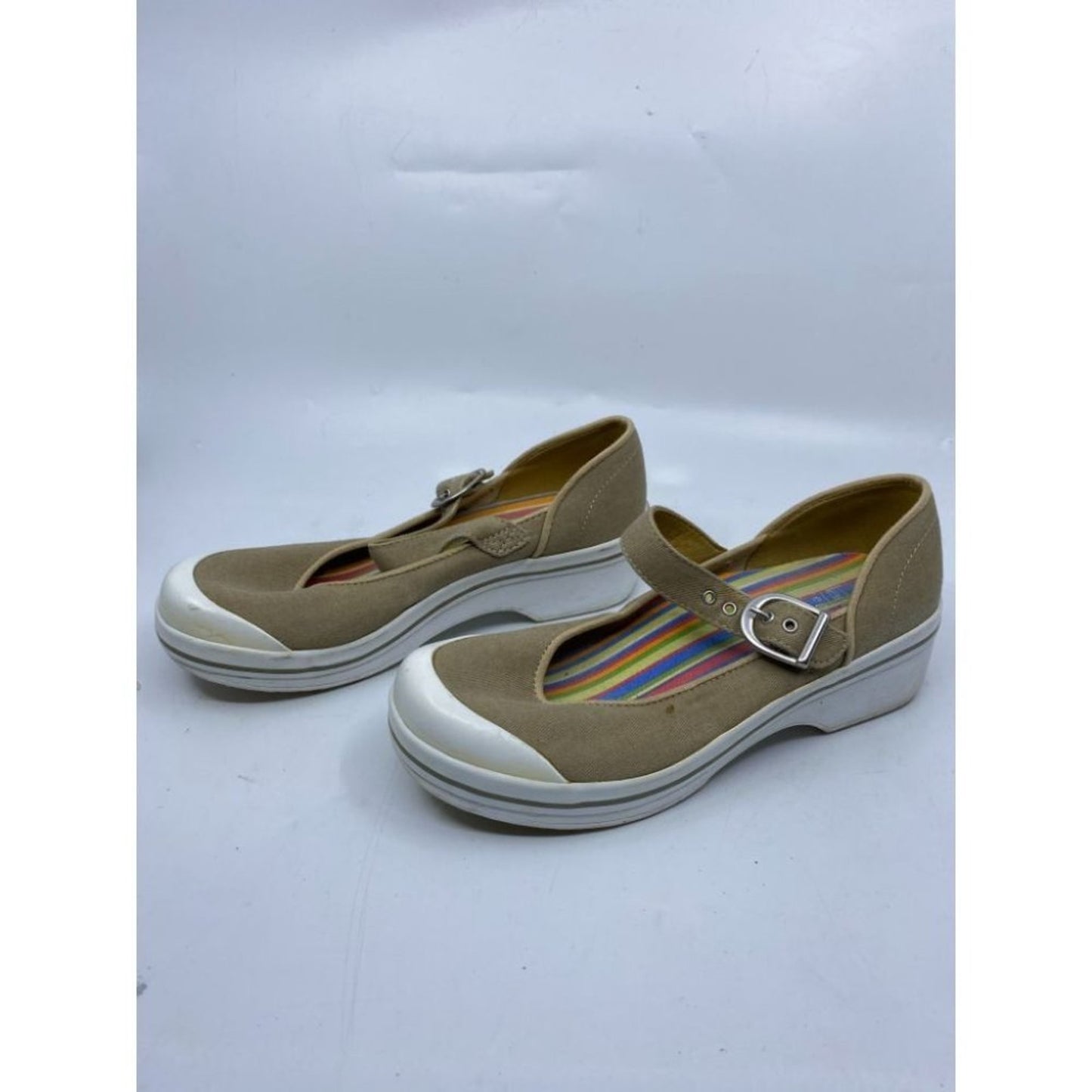 Dansko Tan White Women's Wedge Heels Size 37