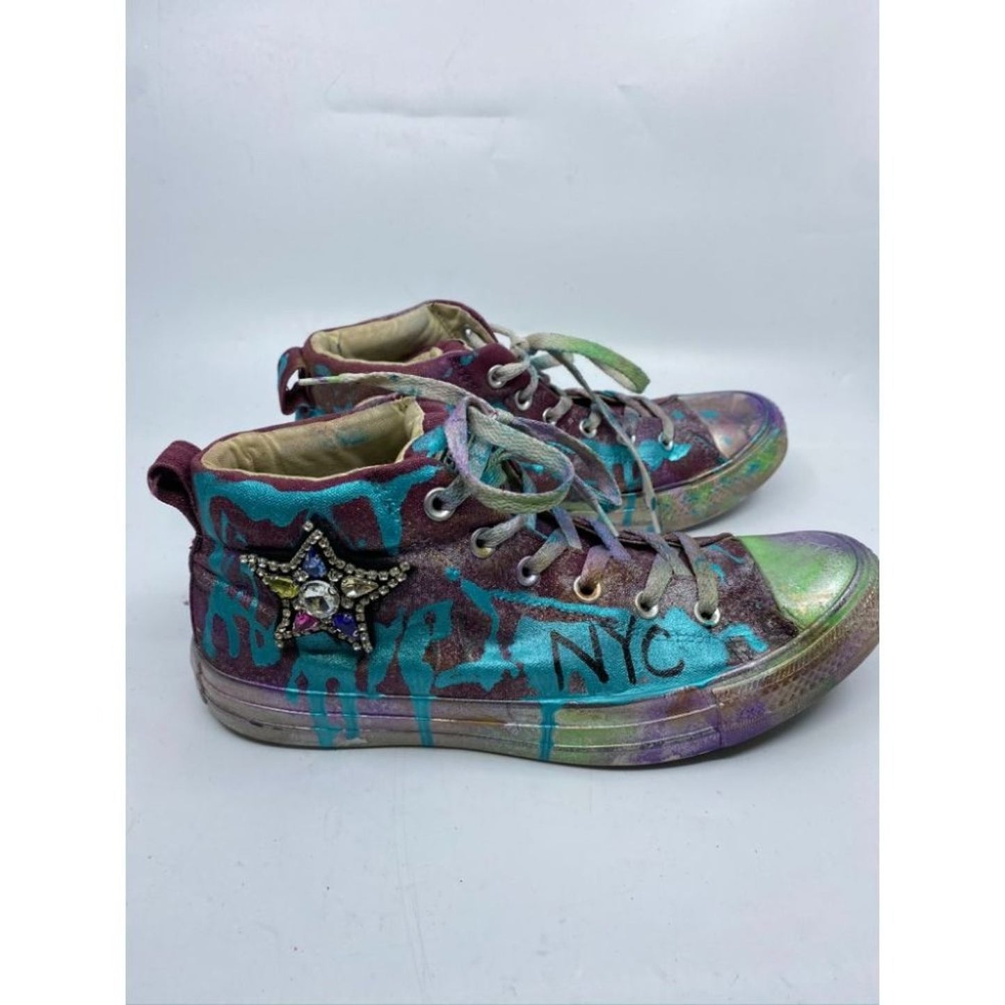 Converse Sneaker Customized Multicolor Womens 10.5