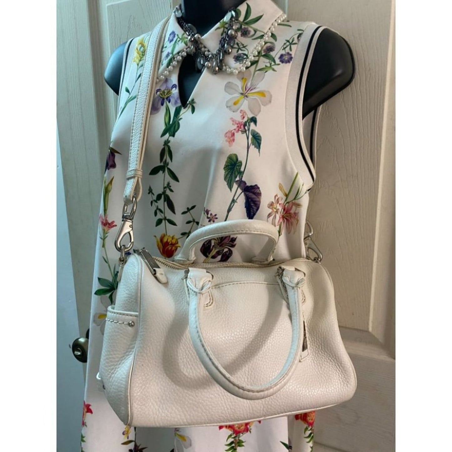 Cole Haan Women's White Leather Crossbody Bag