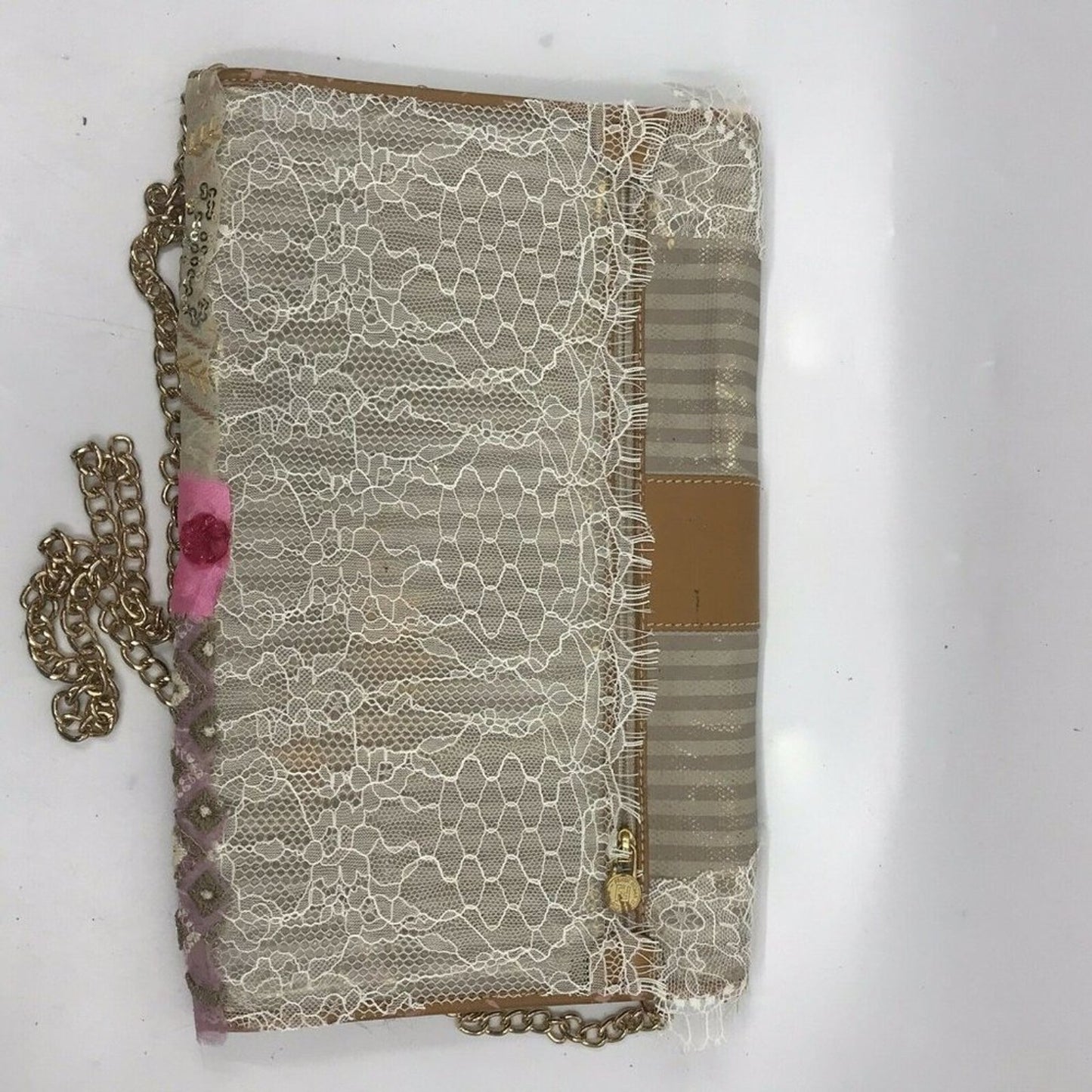 FENDI Vintage Customized Crossbody/ Clutch W/ Lace