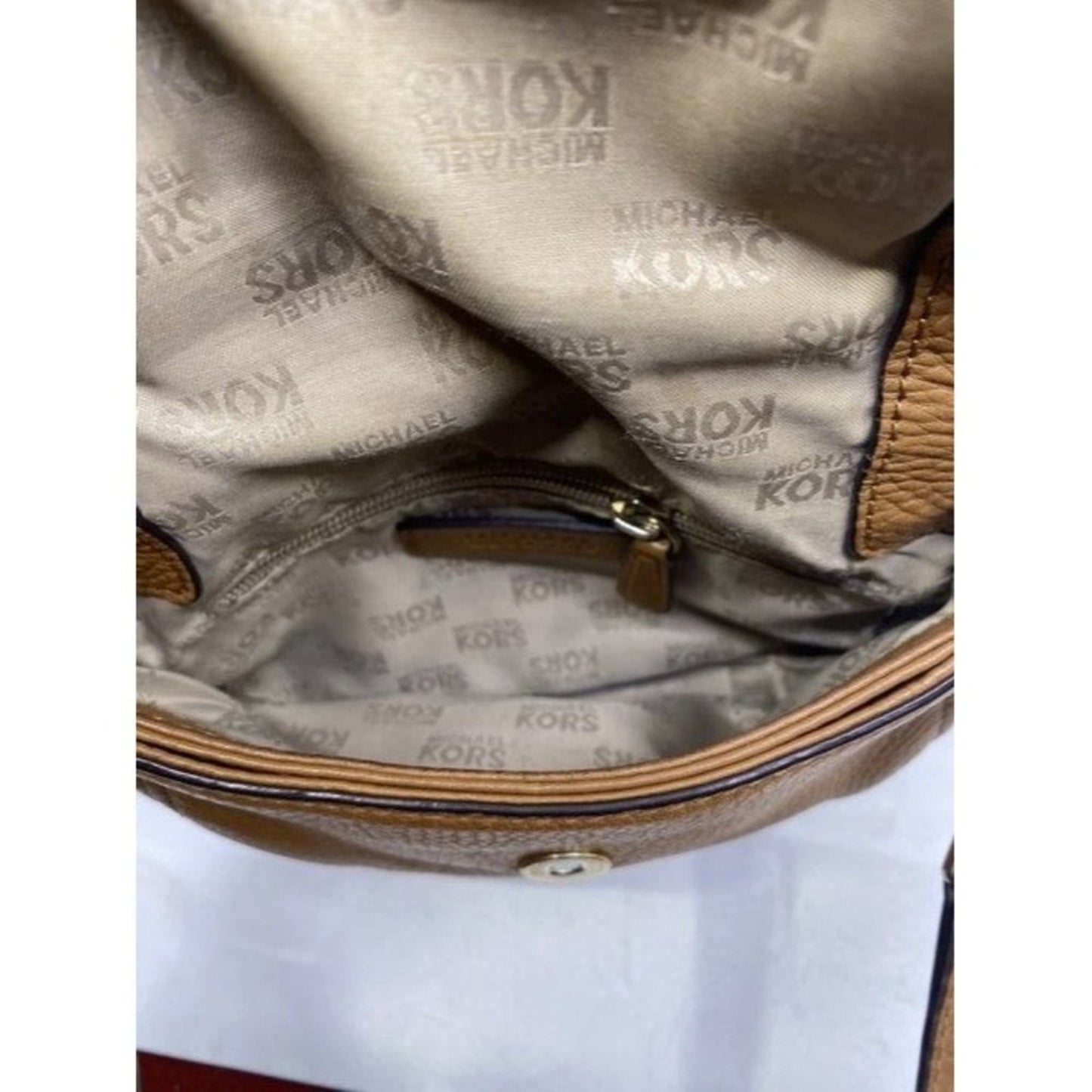 Michael Kors Classic Tan Leather Cross Body Bag