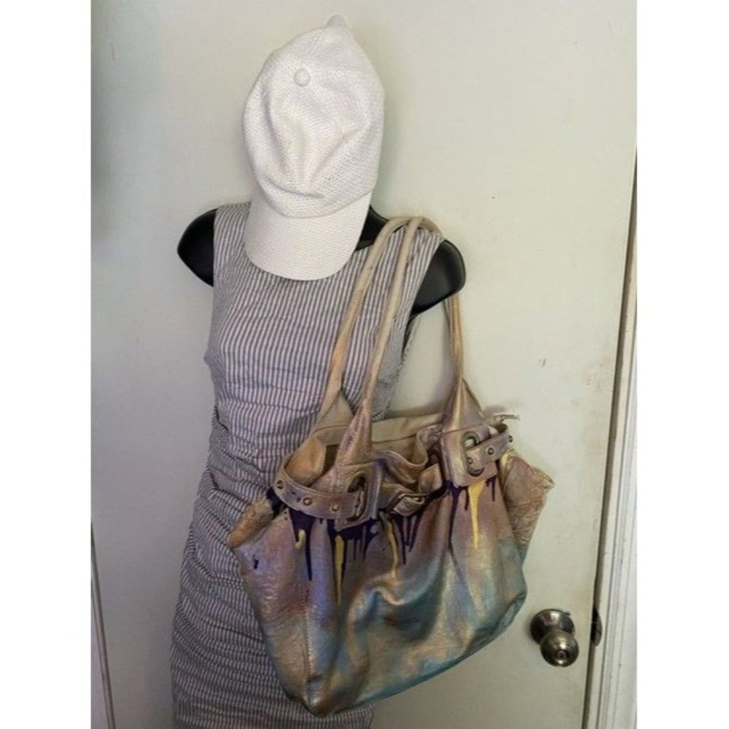 Customized By Me Multicolor Leather Shoulder Bag
