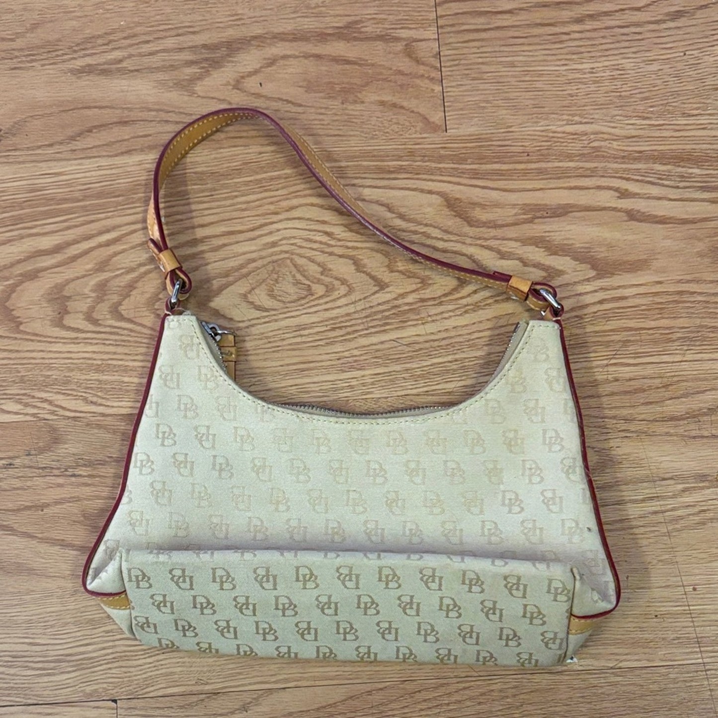 Dooney & Bourke Cream and Tan Shoulder Bag