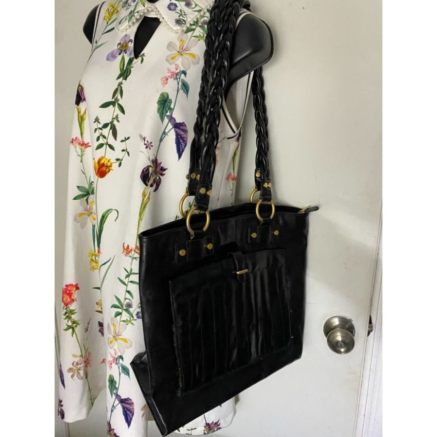 Cleo & Patek Black Leather Shoulder Bag