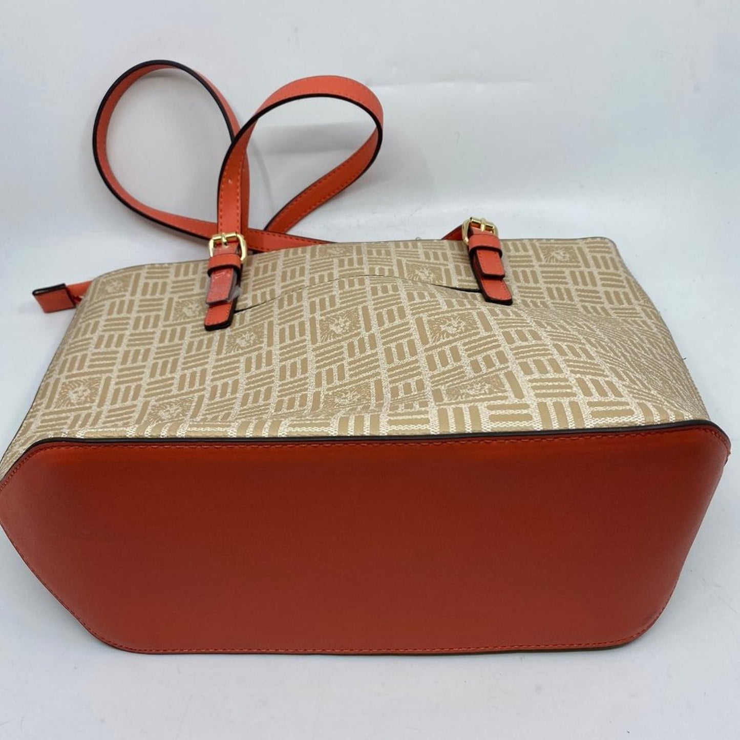 Ann Klein Tan Fabric Large Shopping Tote