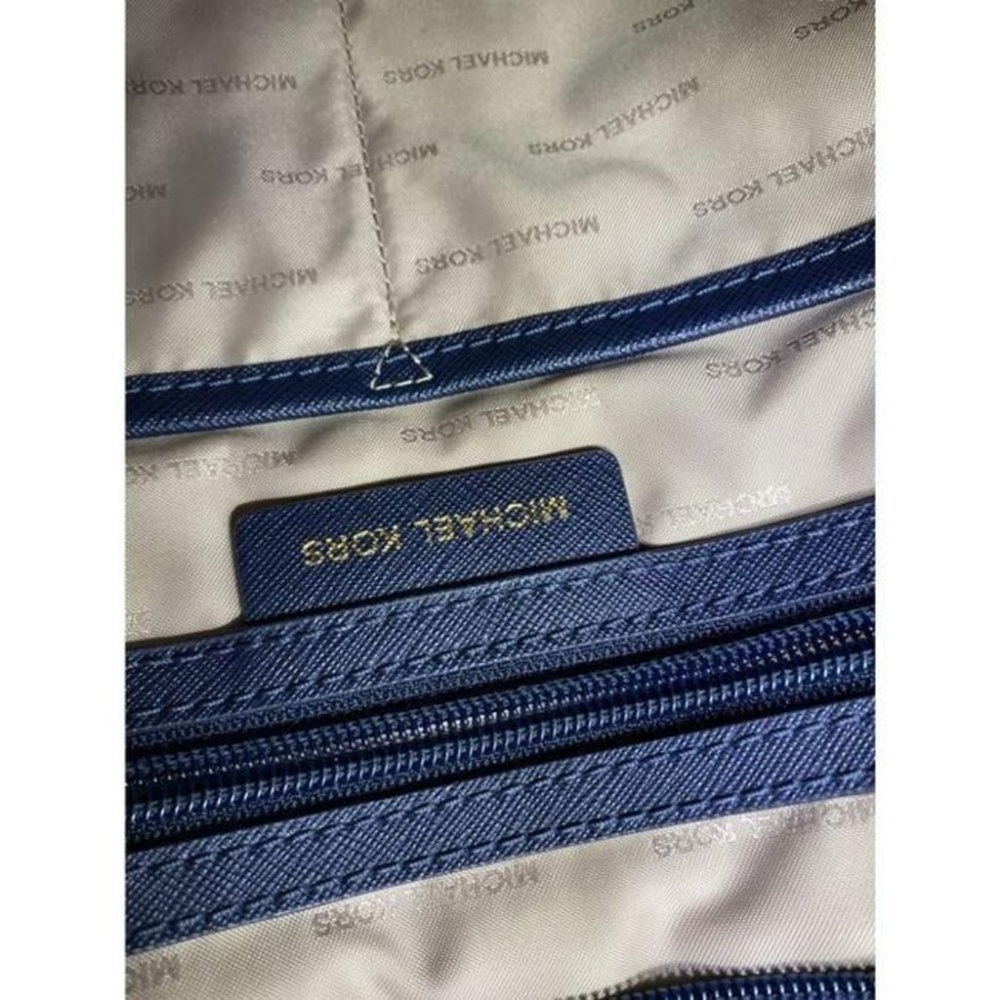 MICHAEL KORS Navy Saffiano Leather Jet Set Tote