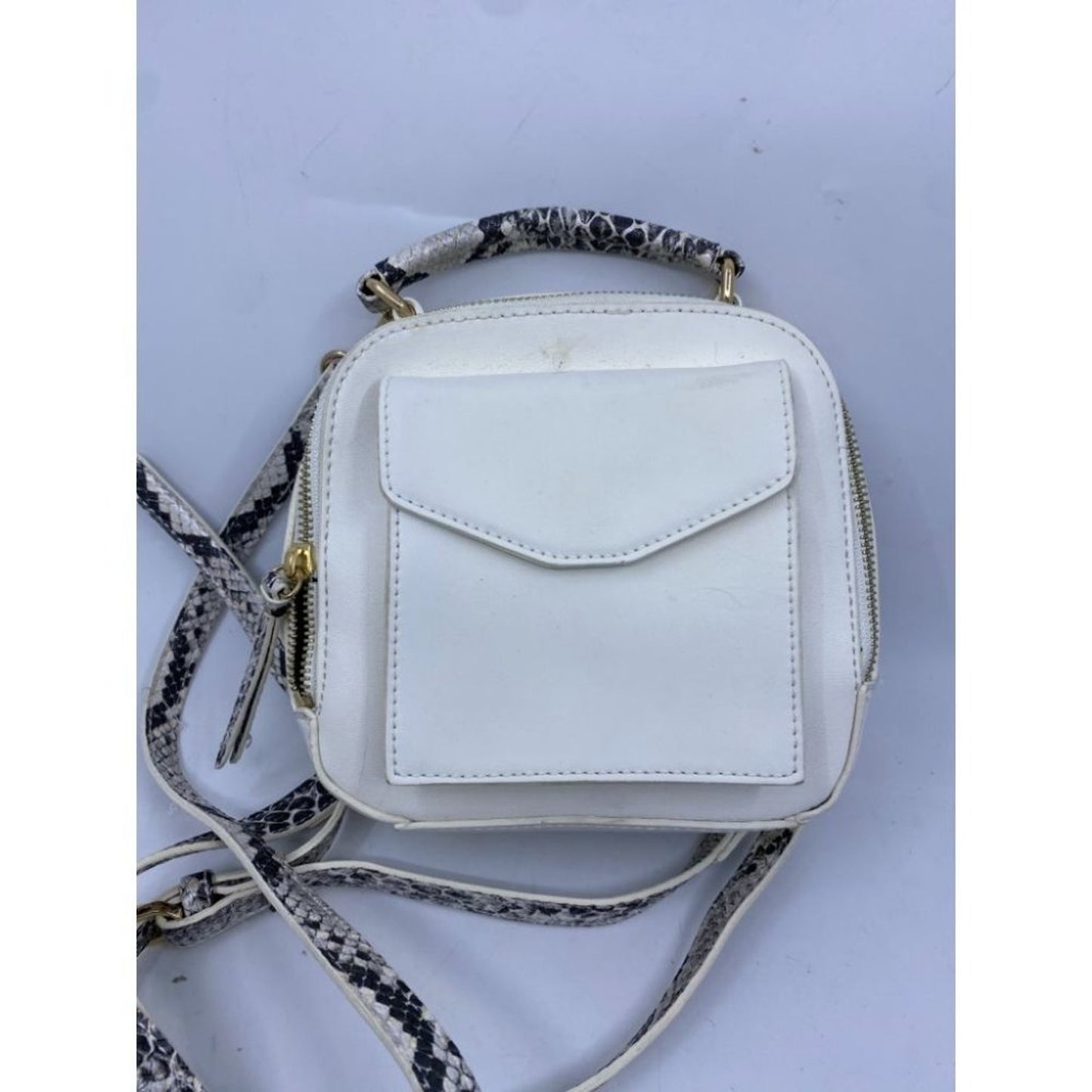 Free People Faux Leather White Back Pack