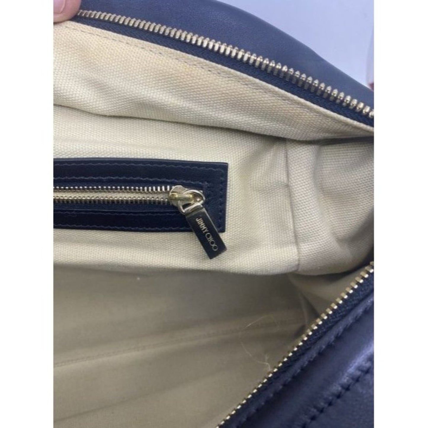 Jimmy Choo Justine Handbag Black Leather Shoulder Bag