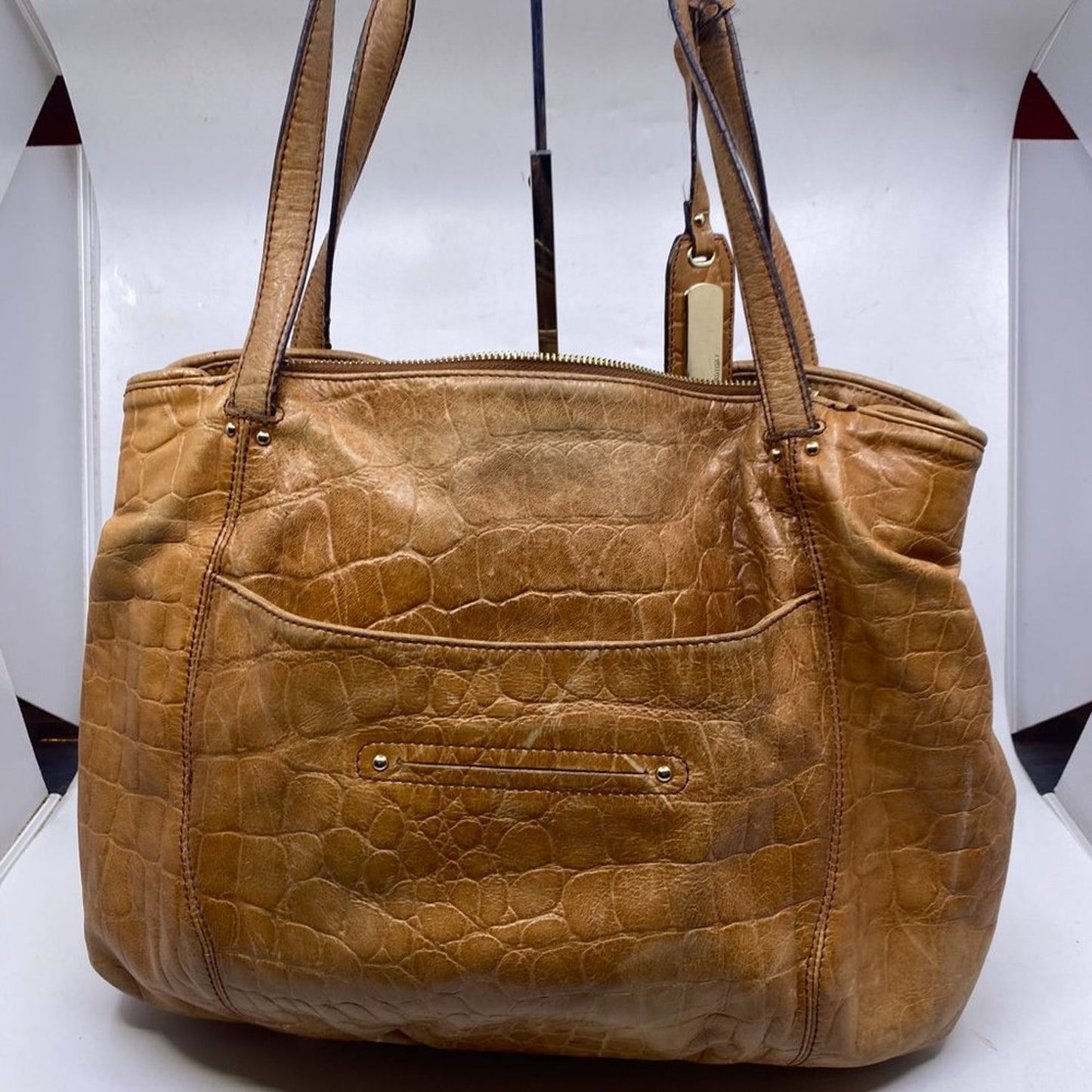 B. Makowsky Aligator Print Large Sholder Bag