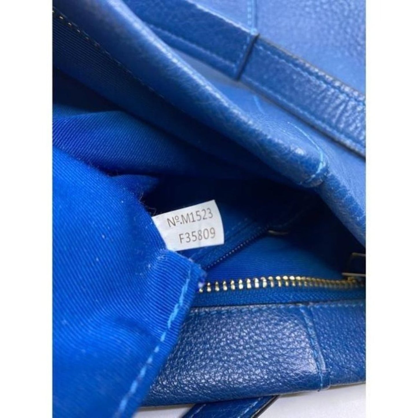 Coach Medium W Adjustable Strap Blue Leather Cross