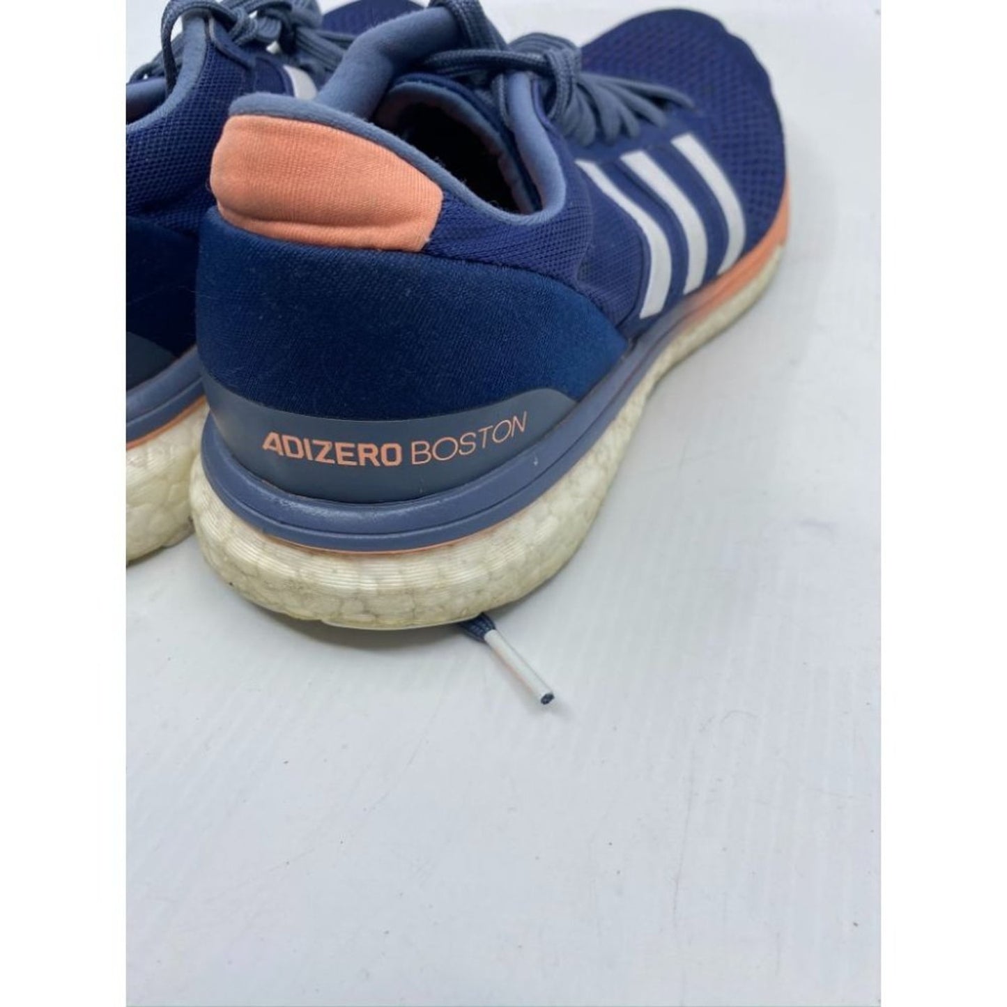 Adidas Booston Blue White Orange Sneakers Size 8.5