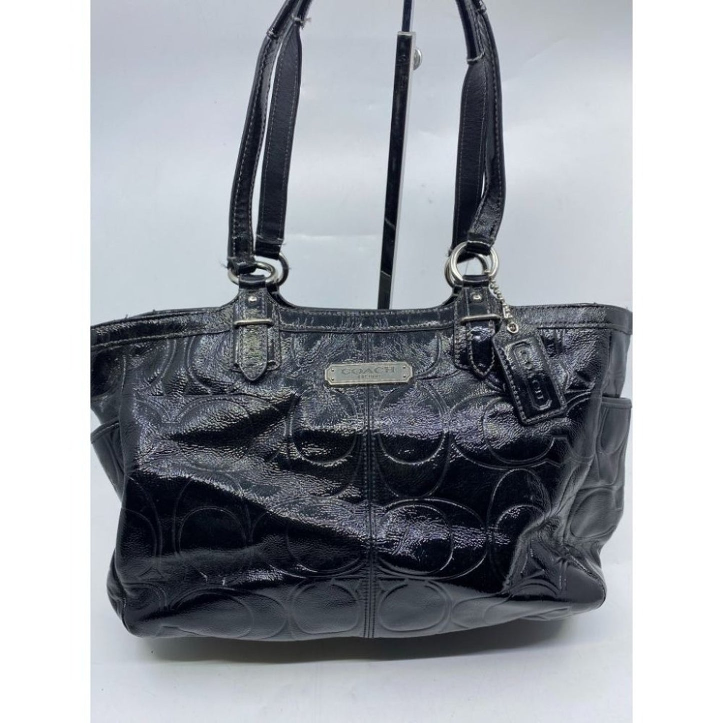 COACH Large Patent Leather Black Shoulder Bag