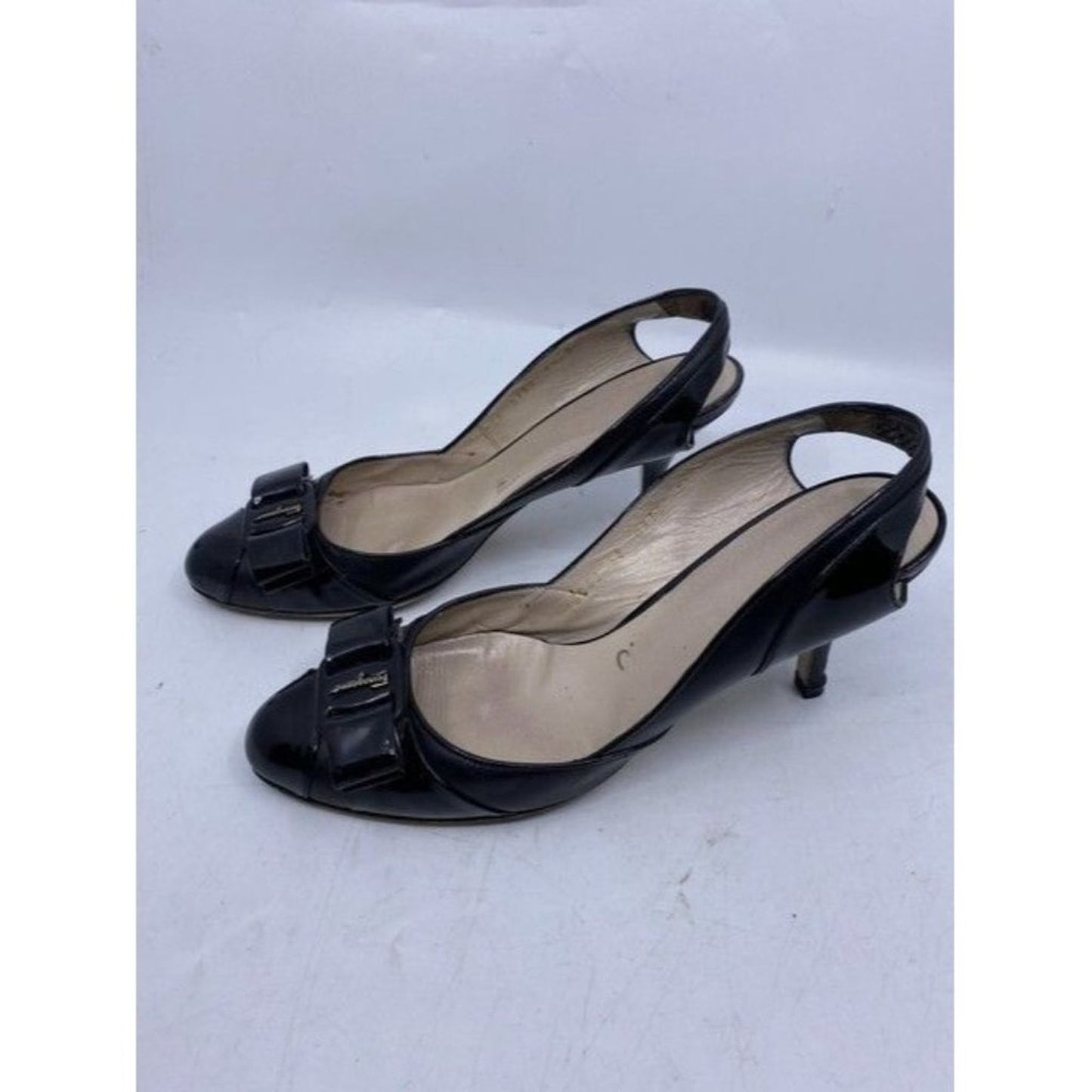 Salvatore Ferragamo Black Mara Bow Pumps Size Us