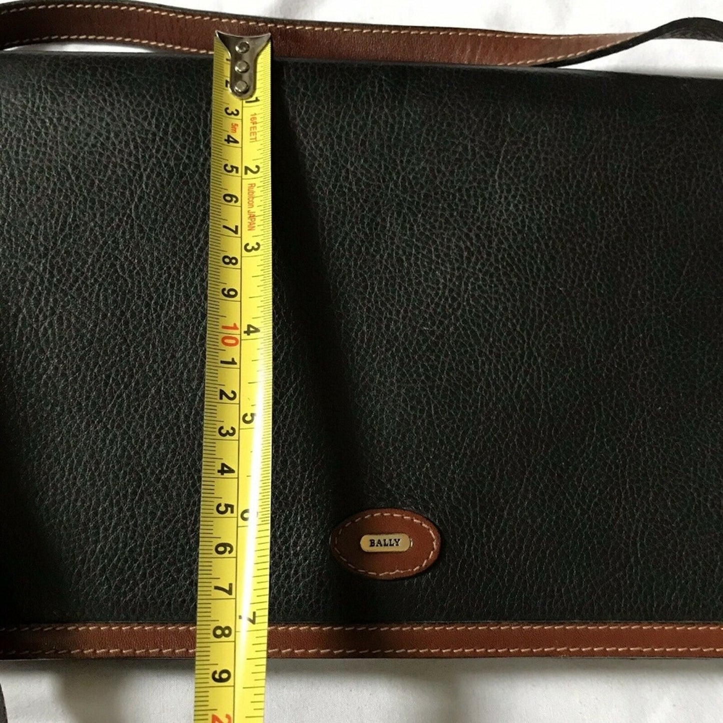 BALLY Vintage Shoulder Bag Navy Leather