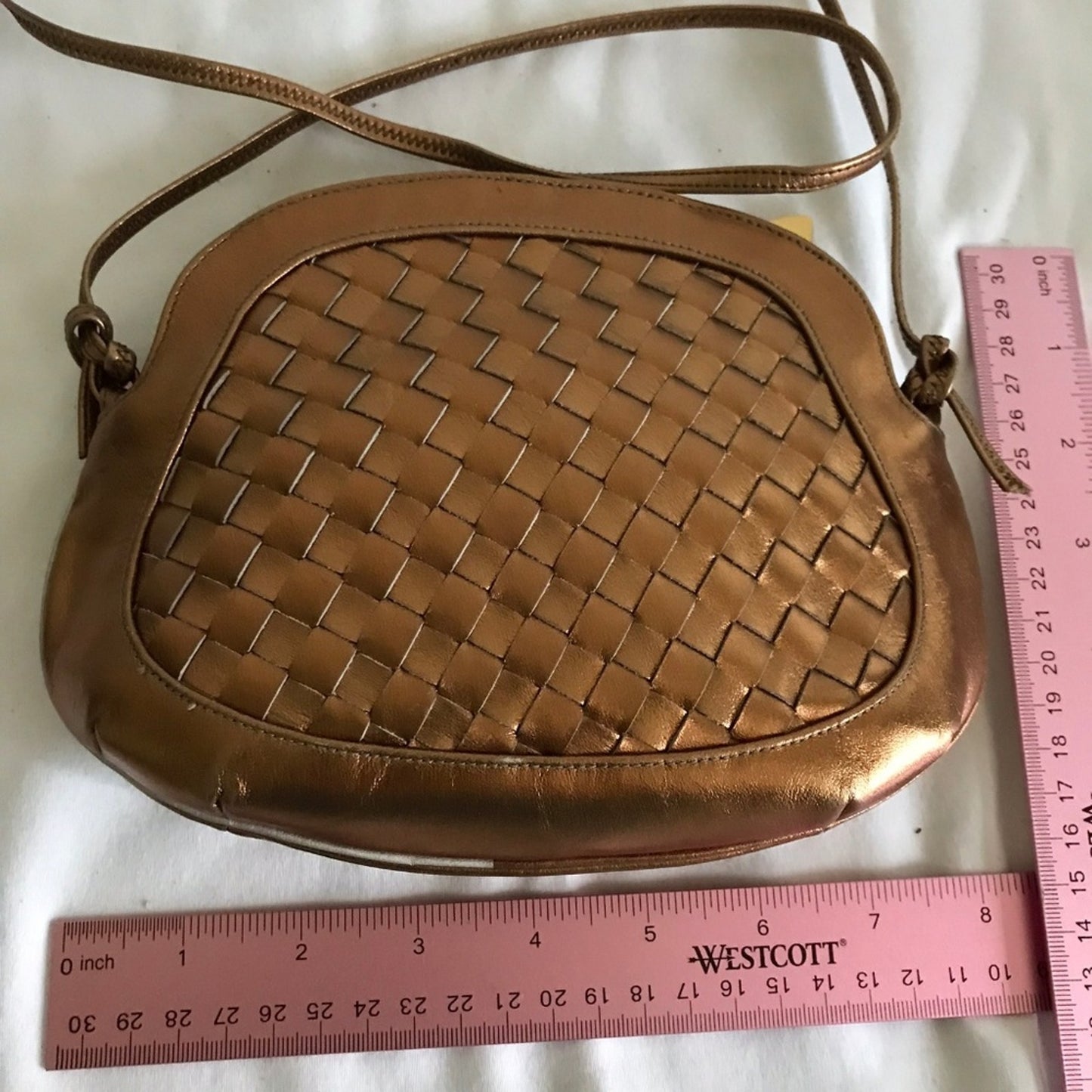 Mr. Jay Vintage leather weave crossbody