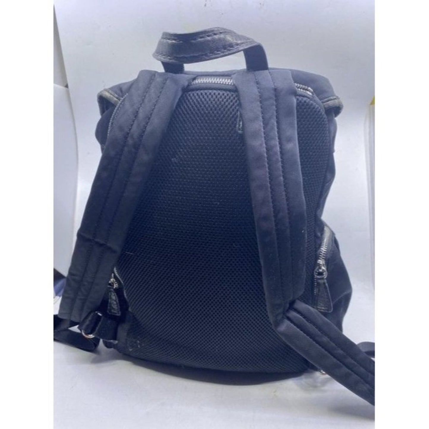 Mz Wallace Cece Moto Black Nylon Backpack