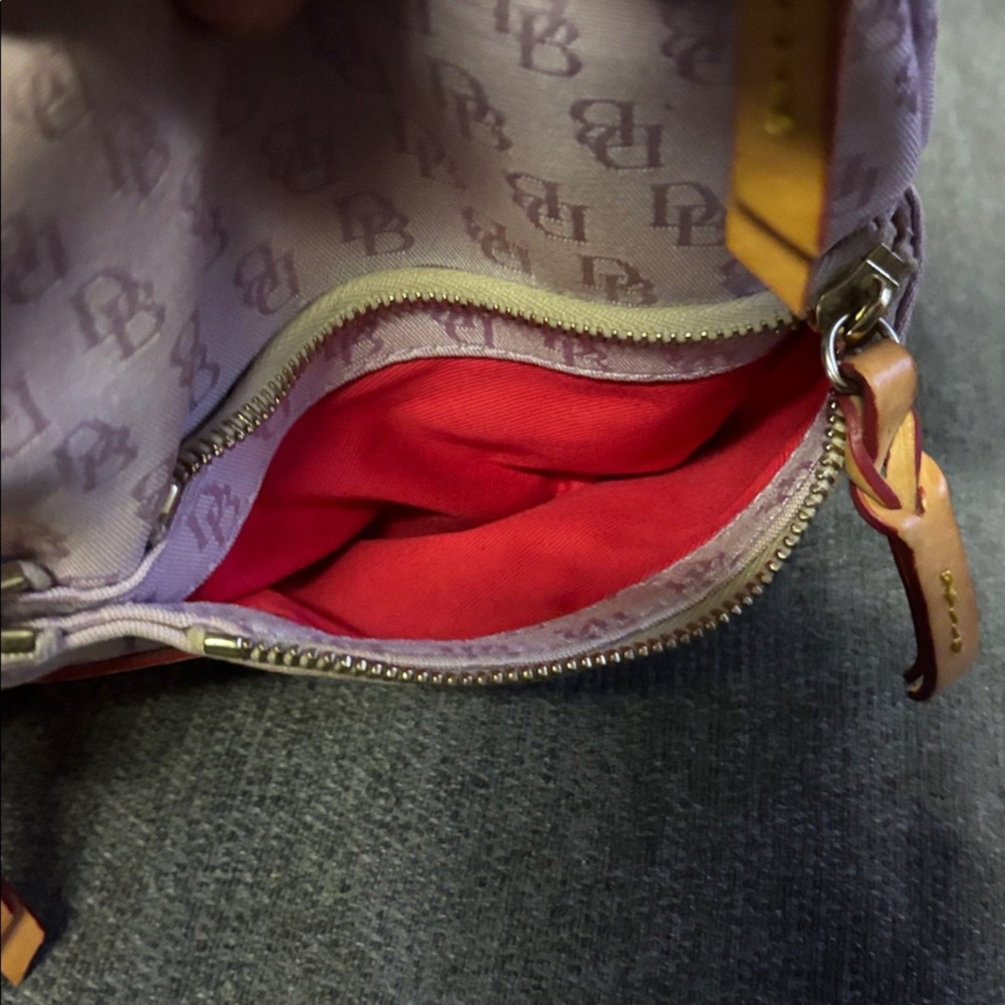 Dooney & Bourke Light Pink and Tan Shoulder Bag