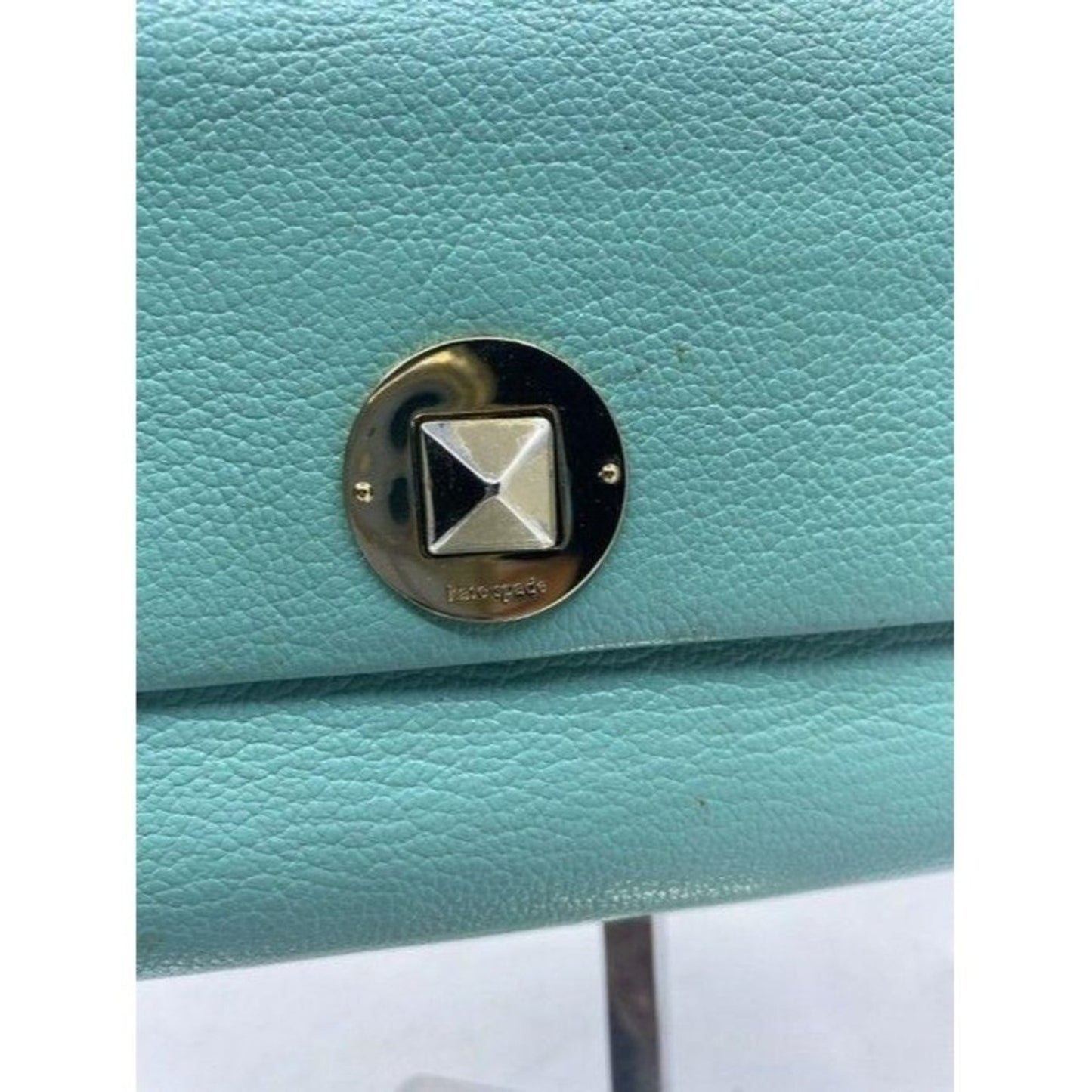 Kate Spade Blue Vintage Leather Mirror Lipstick Ca