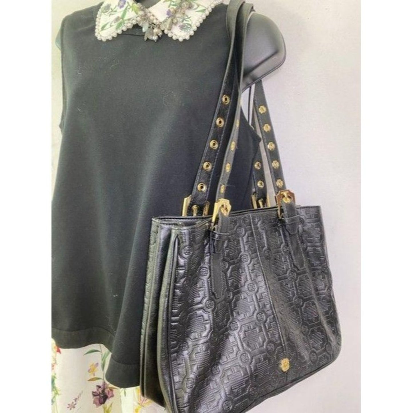 monet black shoulder bag
