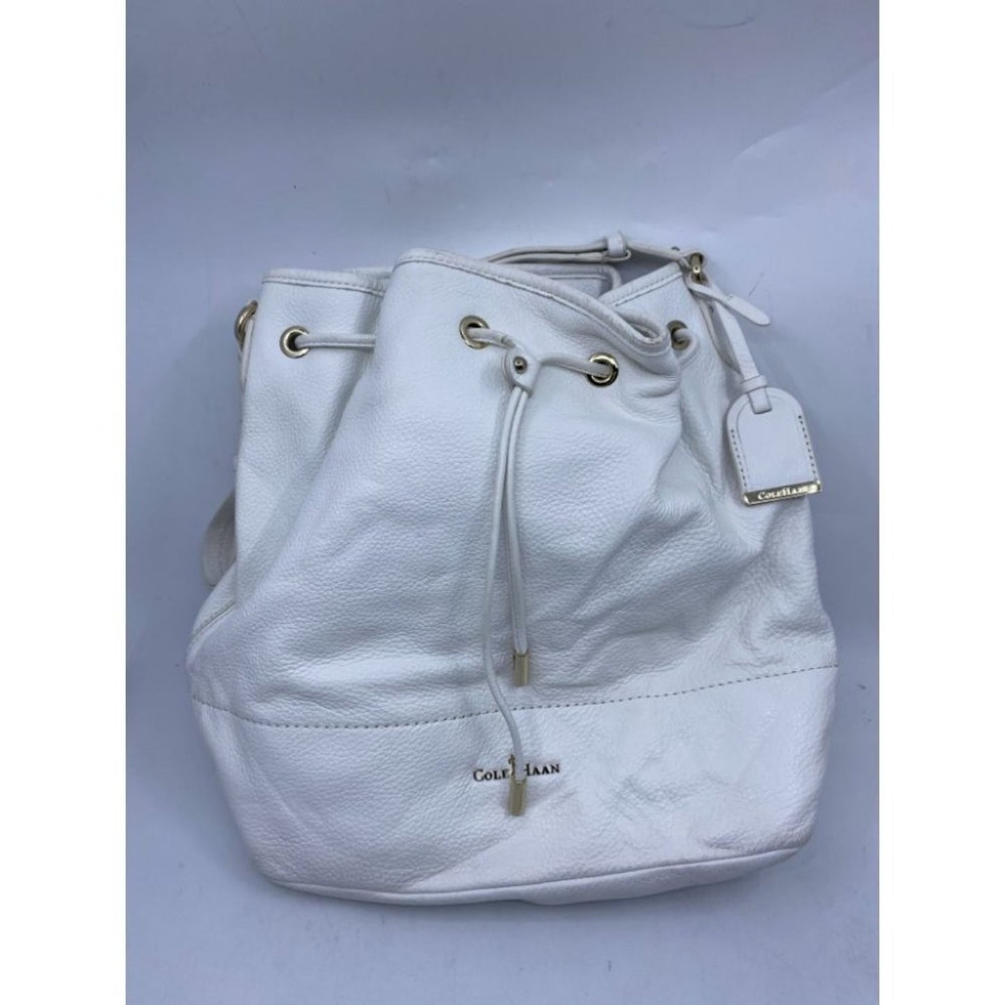 COLE HAAN White Large Leather Tote/ Shoulder Bag