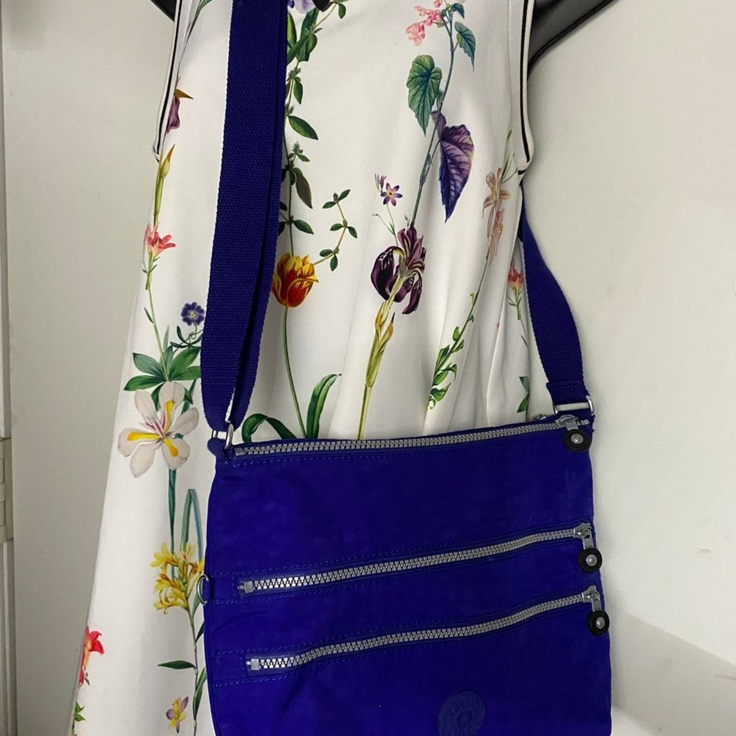 Kipling Blue Nylon Mini Crossbody Bag