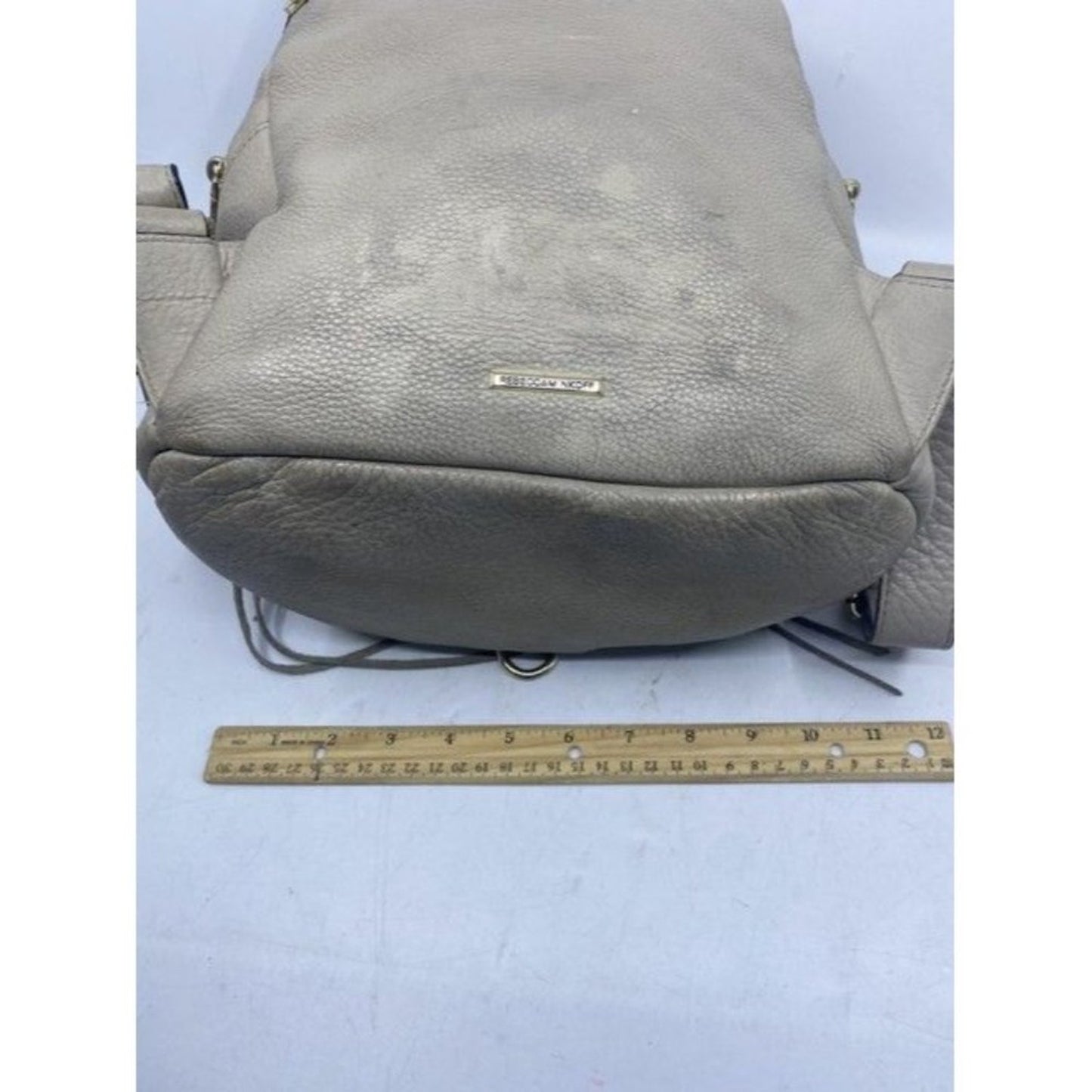 Rebecca Minkoff Stevie Julian Fringe Nubuck Gray Leather Backpack