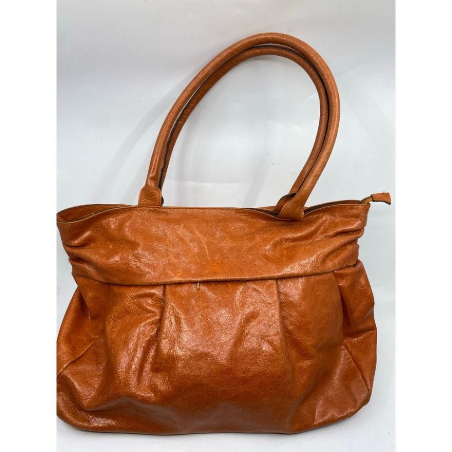 Dimoni Orange Leather Shoulder/ Handbag