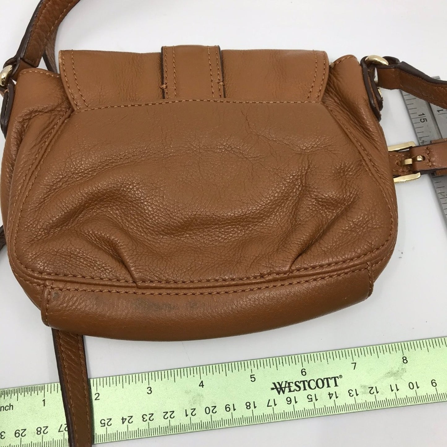 Michael Kors Crossbody Leather Gold Buckle